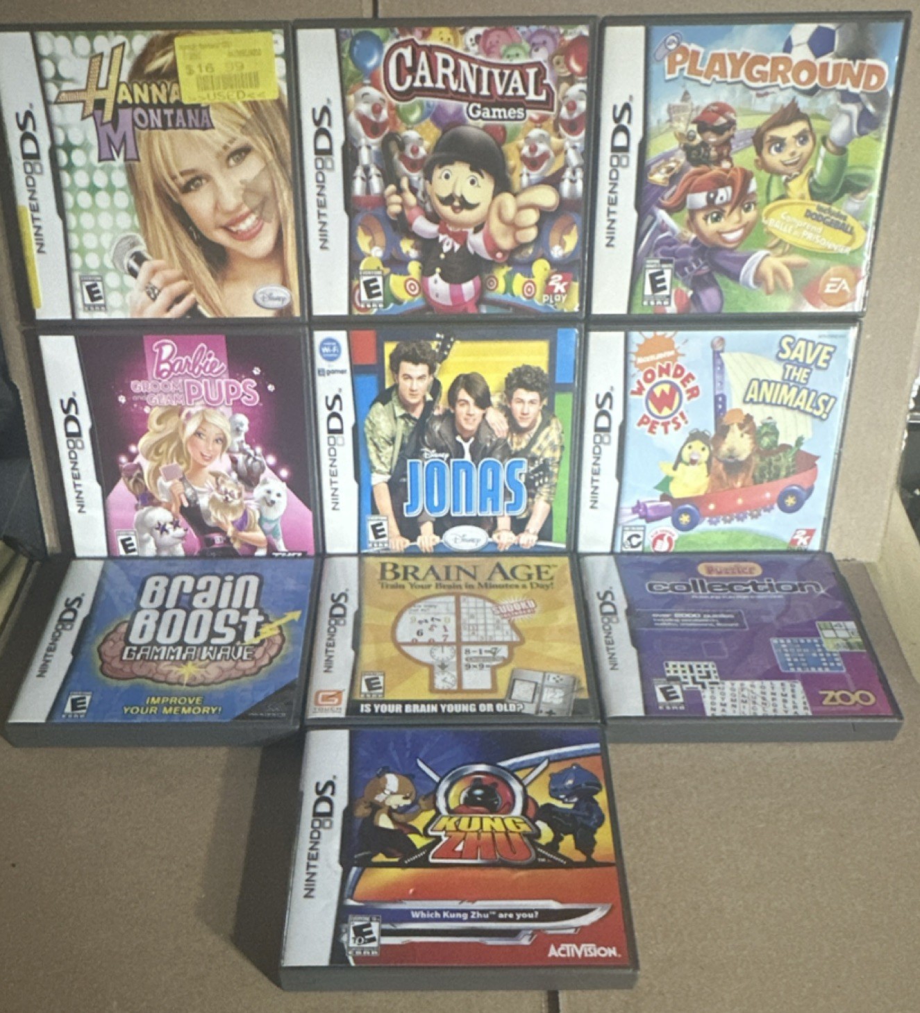 Nintendo DS Game Lot Family Educational Puzzle Action Cases Manuals