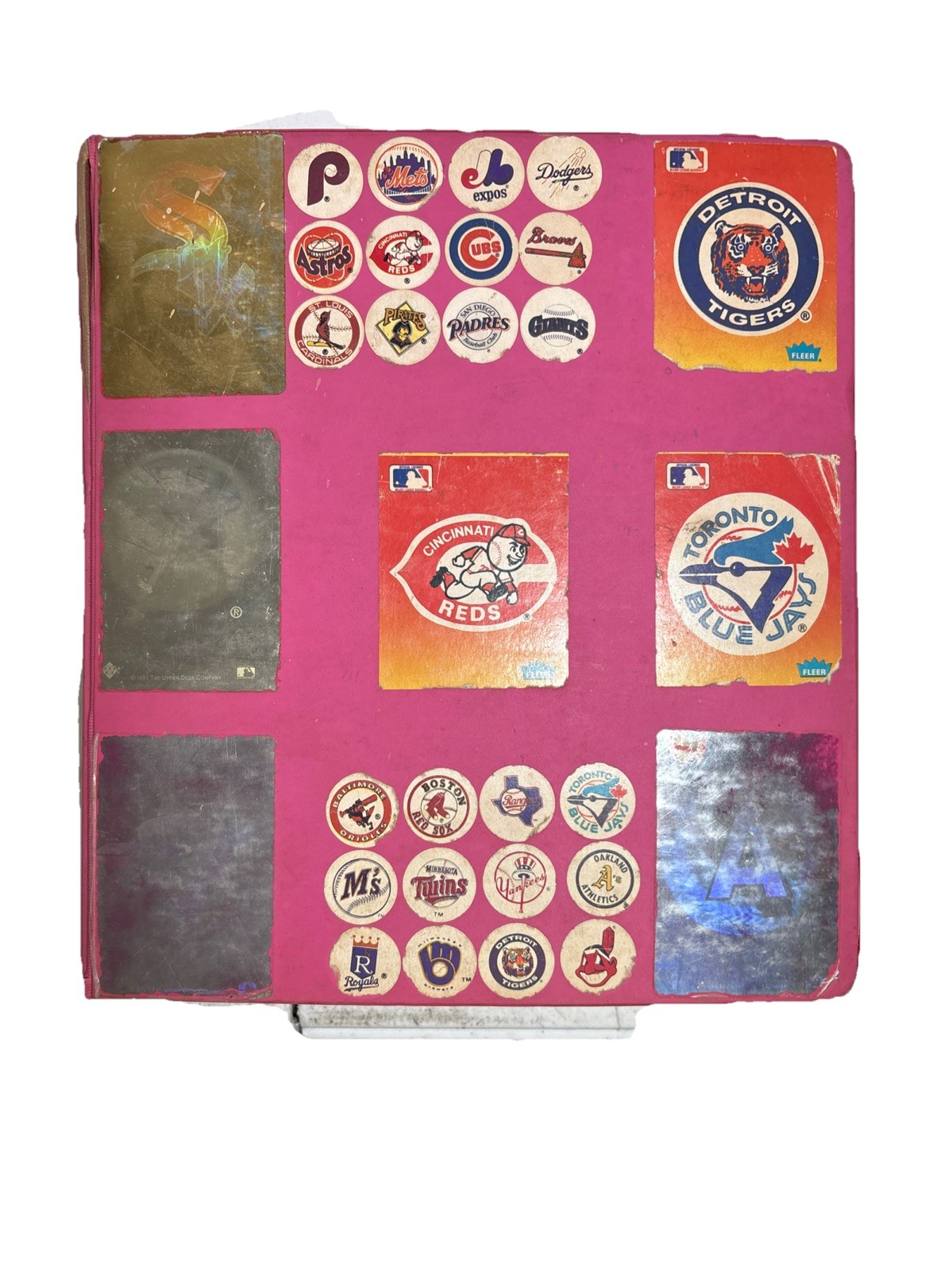 50 Page Binder Lot of Vintage 1990s MLB Baseball Trading Cards Fleer Pinnacle