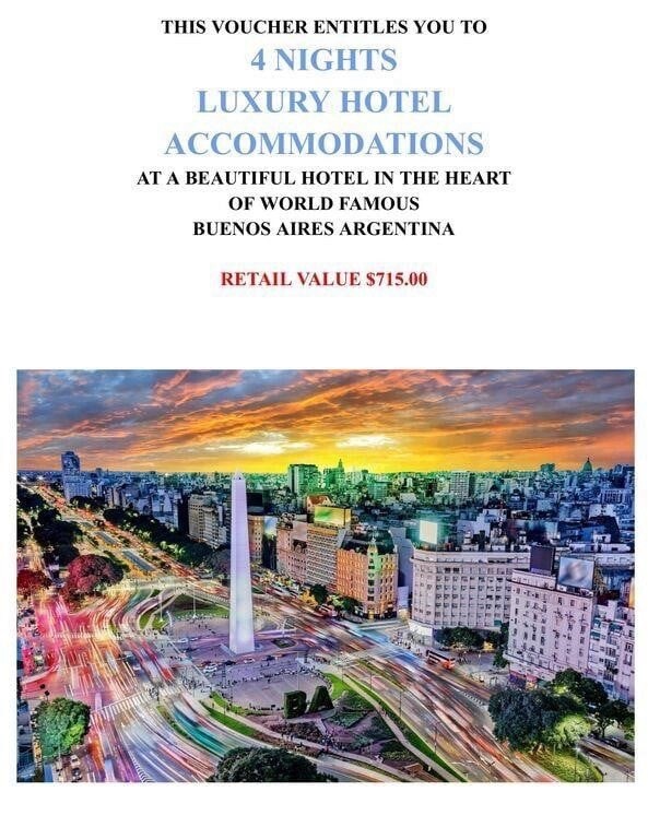 BUENOS AIRES ARGENTINA 5Days/4 Nights Vacation Pkg