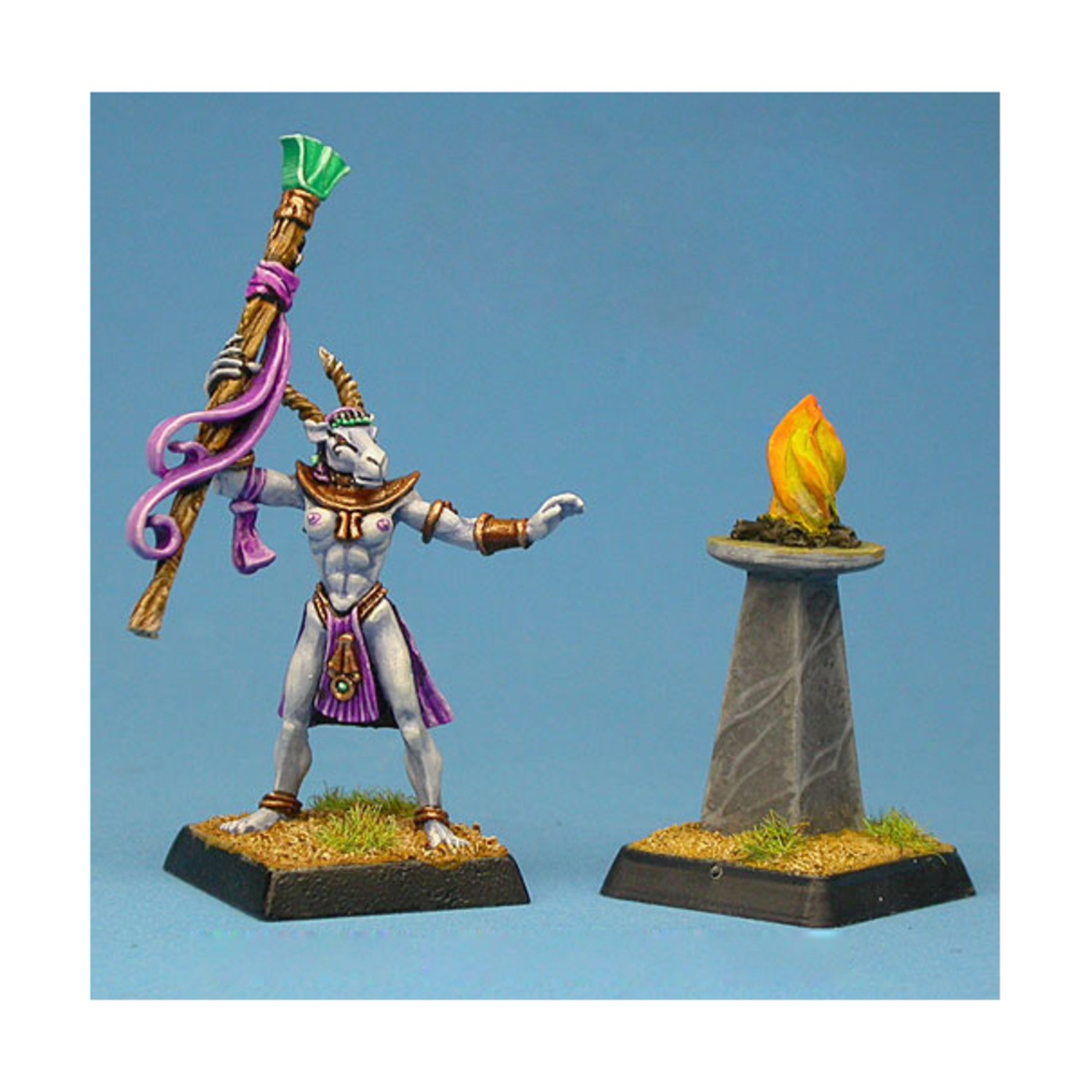 Crocodile War Gods of Aegyptus Khemru Priestess of Khanum w/Fire Stand Pack New