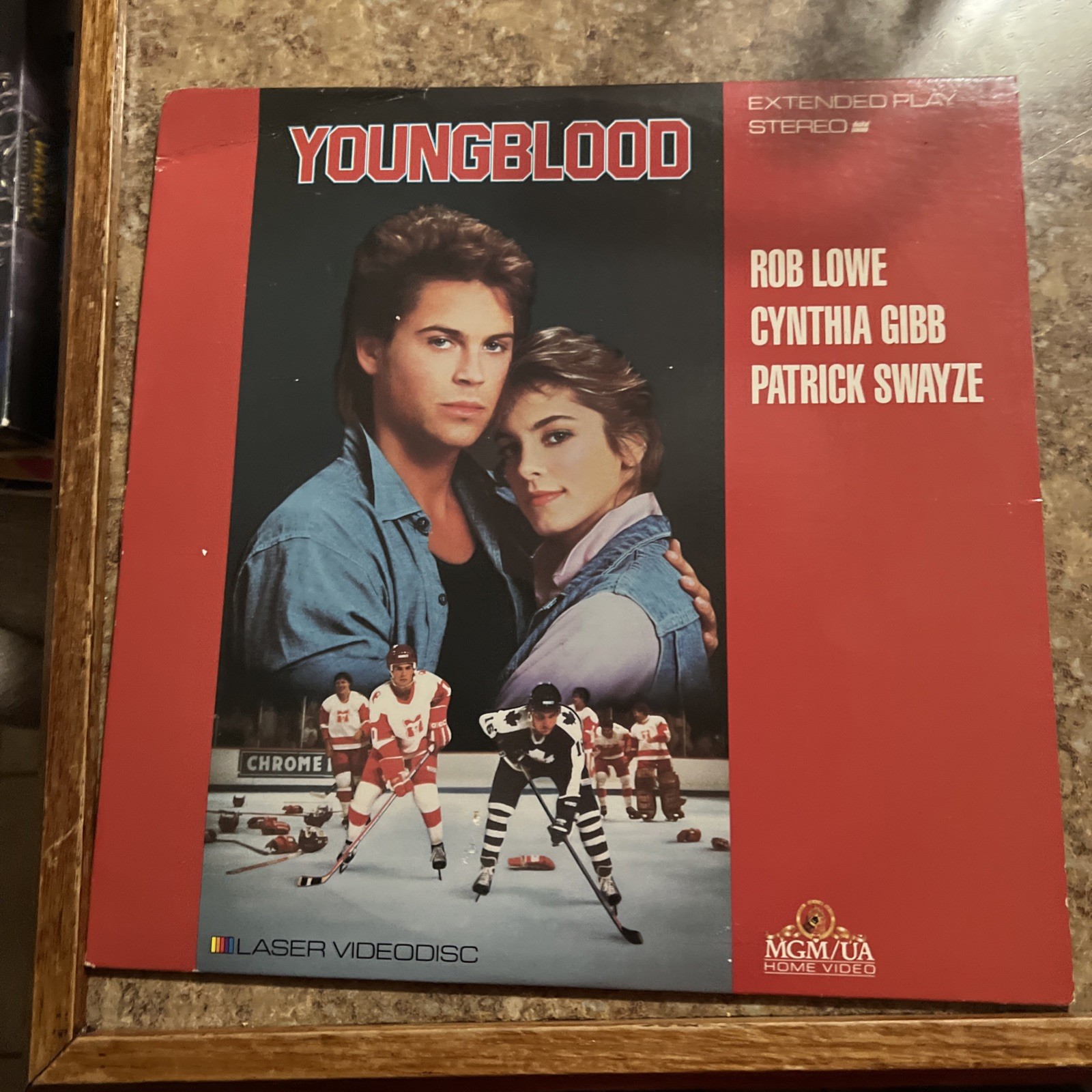 Youngblood Laserdisc Rob Lowe, Cynthia Gibb, Patrick Swayze Very Rare