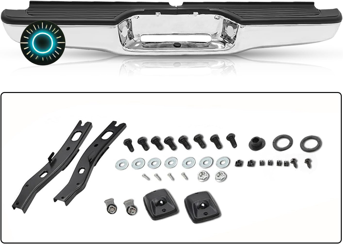 Anti-Rust Coating Rear Bumper Assembly Fit for 1995-2004 Toyota Tacoma Back Step