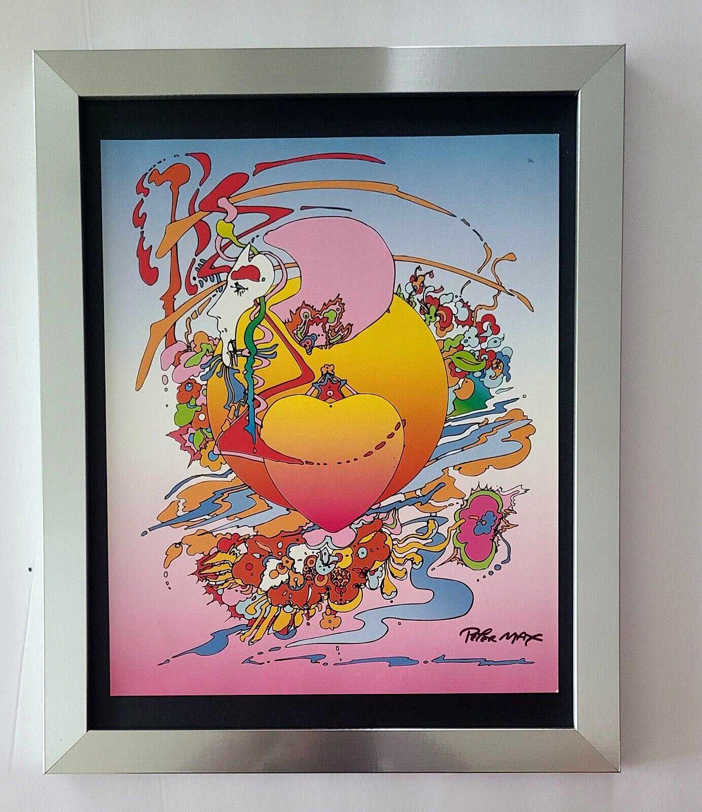 Peter Max | Vintage Print Signed | Mounted & Framed in New Silver Buy it Now!