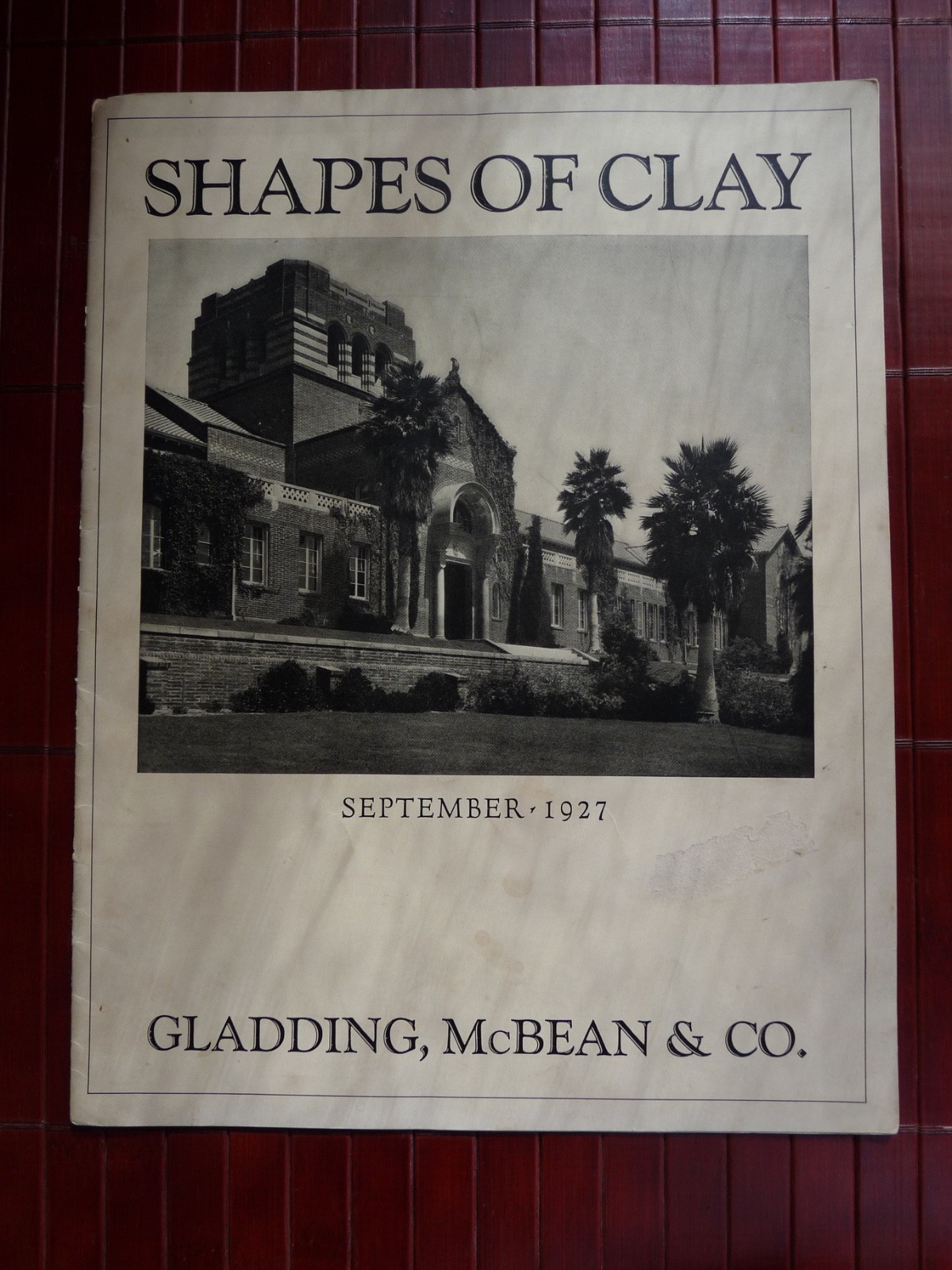 GLADDING MC BEAN 1927 EDITION SHAPES OF CLAY