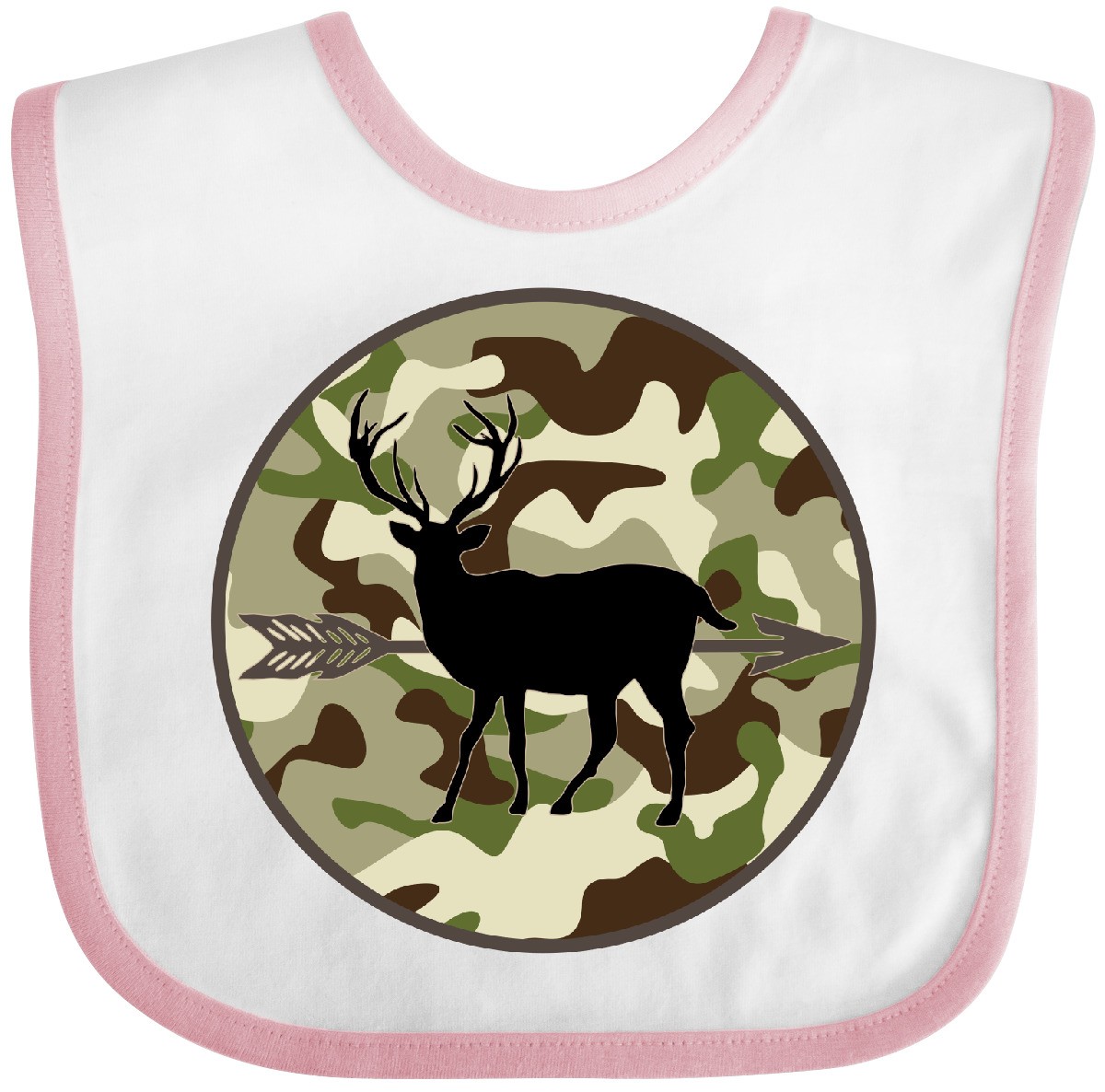 Inktastic Hunting Camouflage Deer Baby Bib Archer Camo Clothing Infant