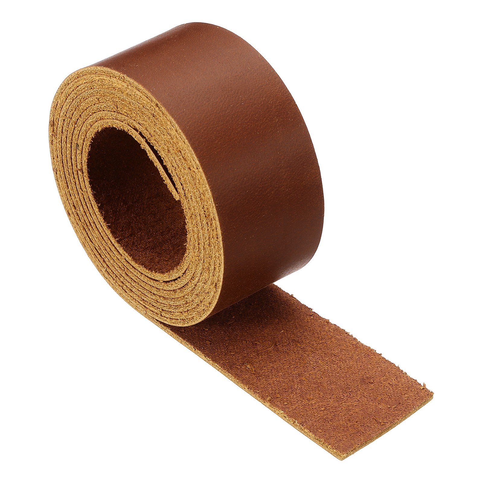 Full Grain Leather Strap, 1.2 Inches Wide x 51 Inches Long, Rust Red