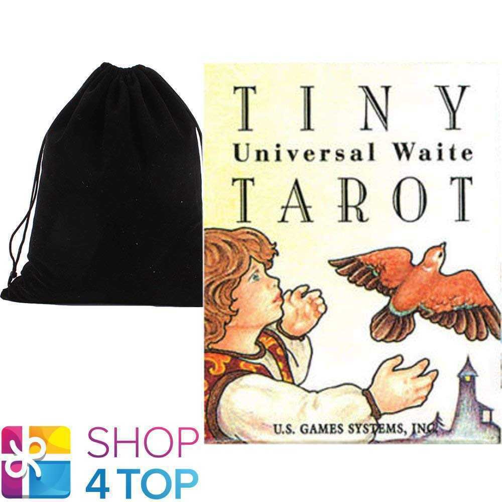 Tiny Universal Waite Tarot Deck Cards Esoteric US Games With Velvet Bag New