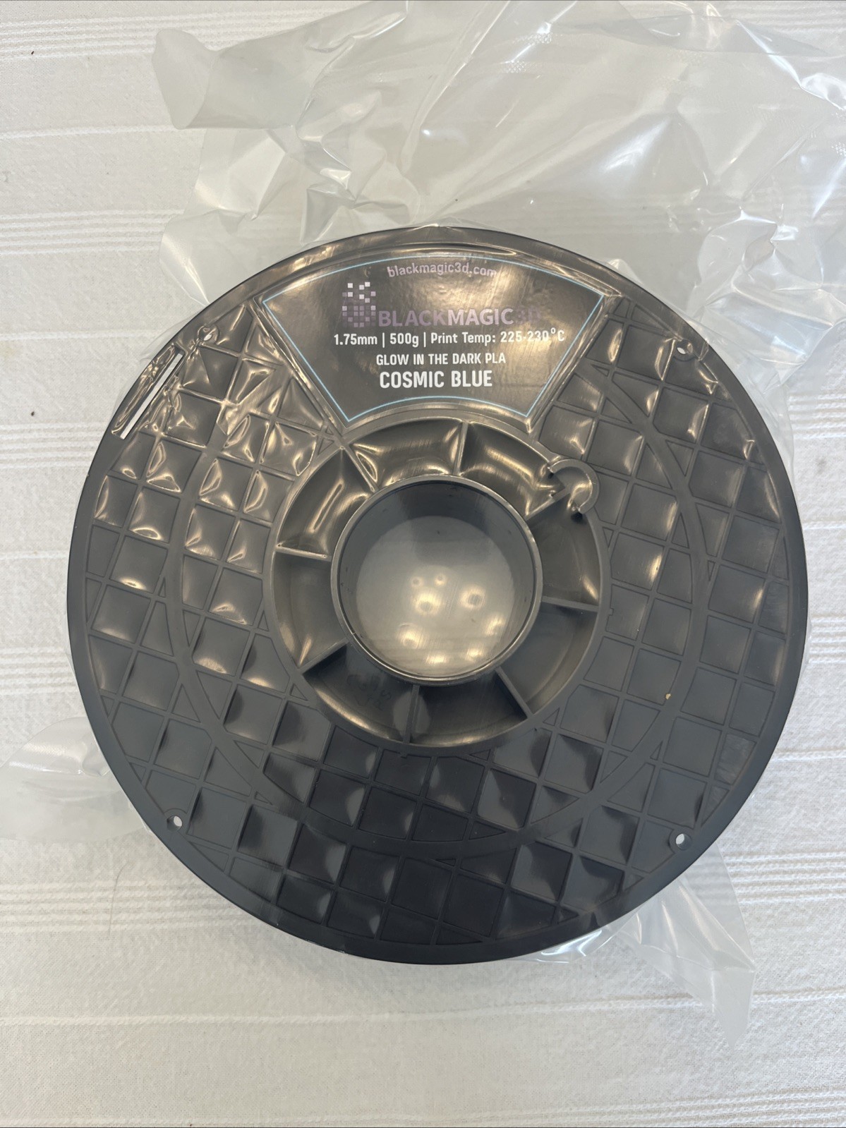 printing Filament  Black Magic 3-D Glow In The Dark Cosmic Blue 1.75 500 G