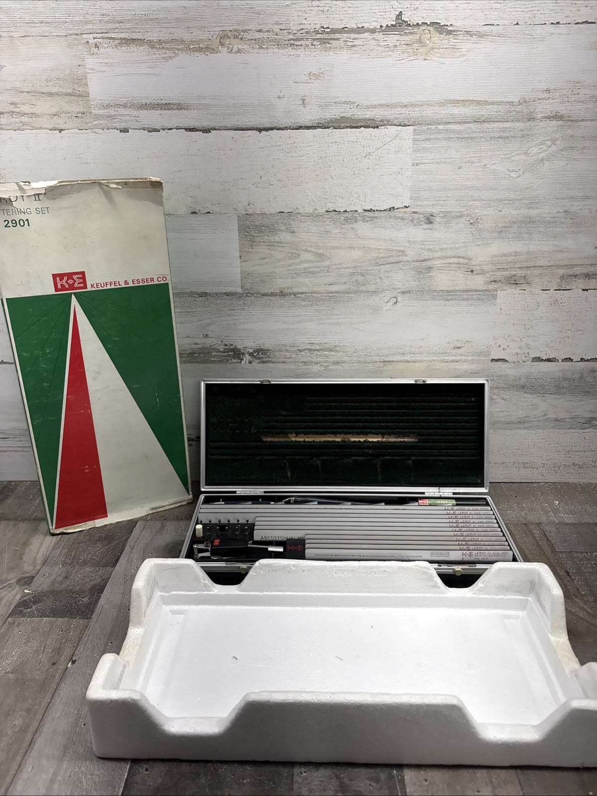 Vintage Leroy II Lettering Set by Keuffel & Esser Co. K&E K-E Drafting