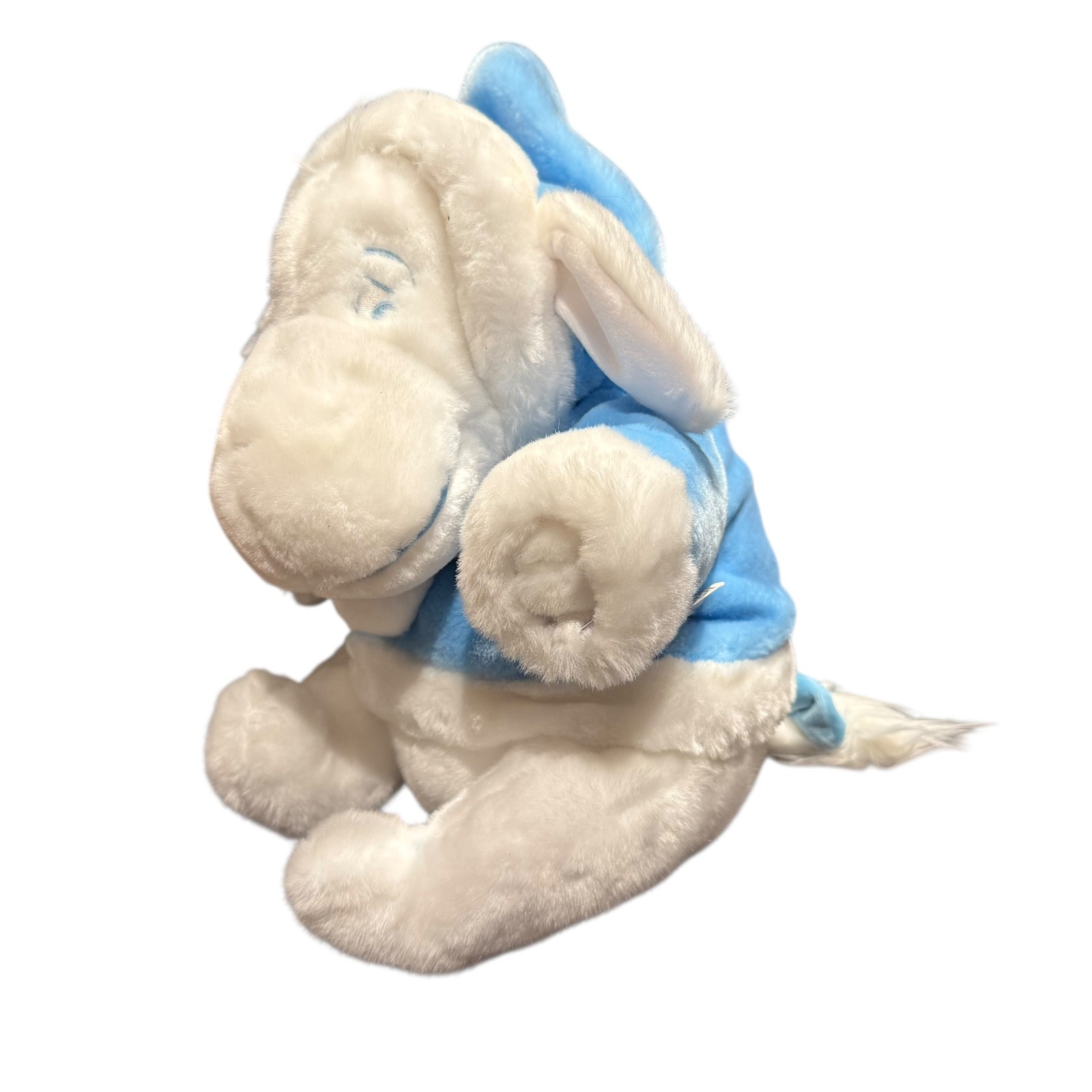 NWT Disney Store Snowball Eeyore Baby Blue Jacket Plush 10" Christmas Winter