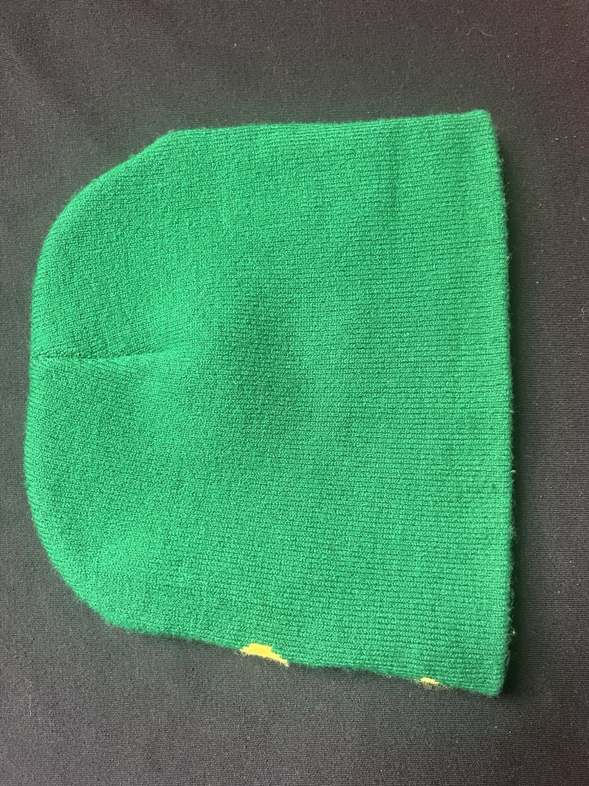 Y2K Green Beanie Hat Yellow Letters Streetwear