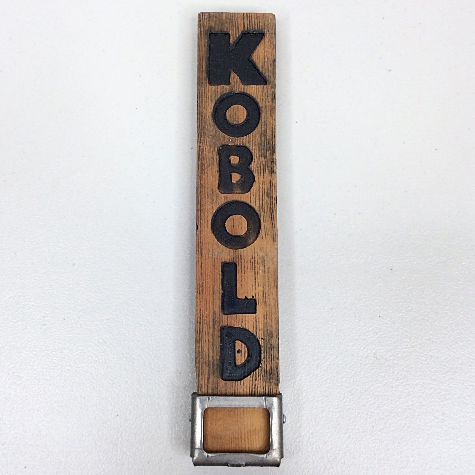 Kobold Brewing Craft Beer Tap Handle Redmond Oregon Wood Metal 11" Tall