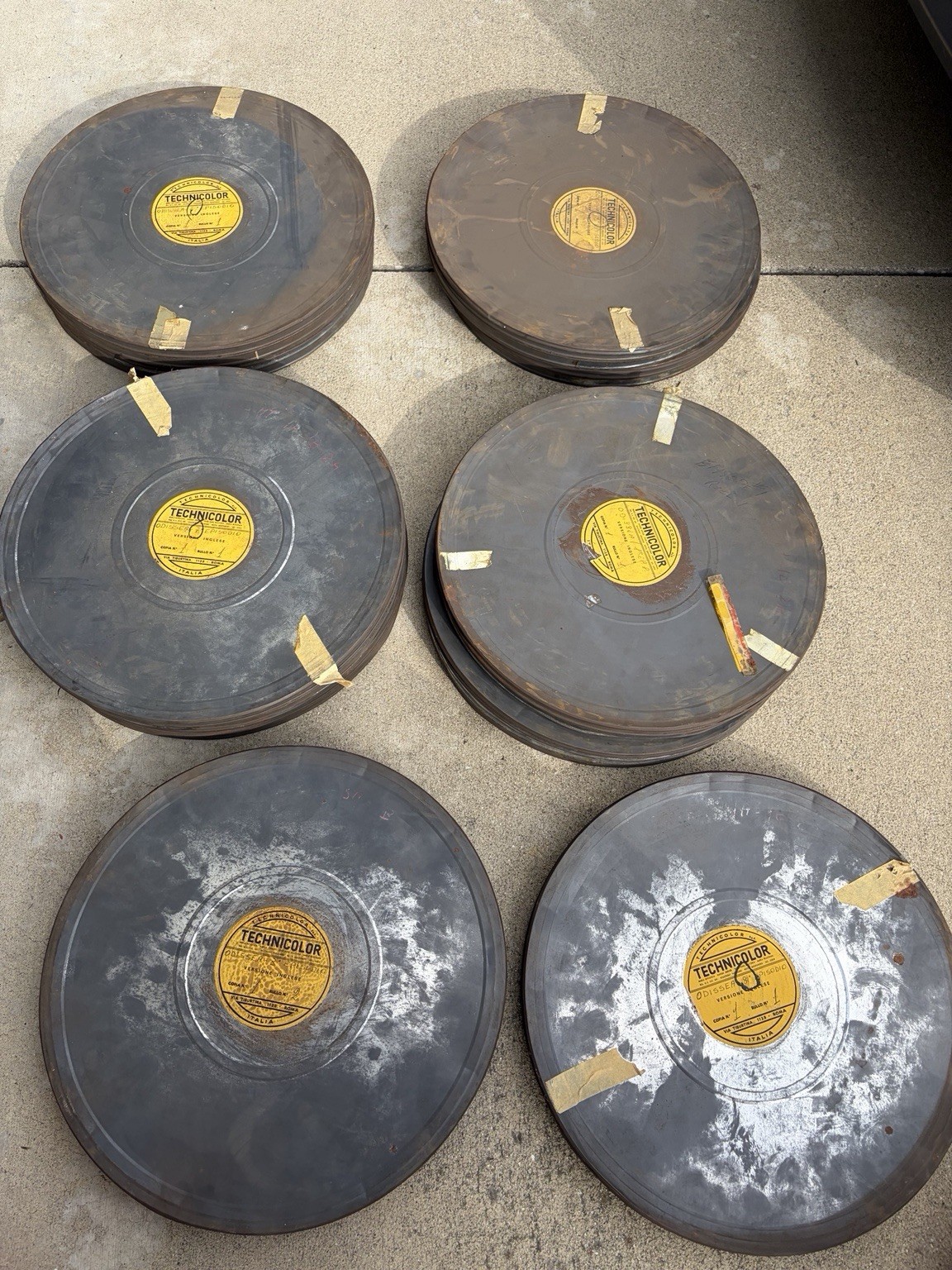Vintage Technicolor 35mm Film Print Lot L Odissea 1968 English Version 10 Reels