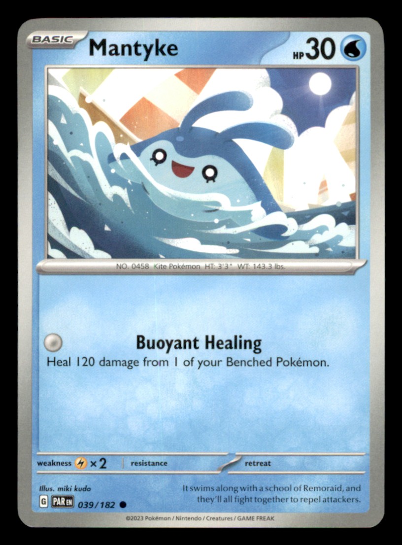 Mantyke Common SV04: Paradox Rift 039/182 NM Normal Pokemon