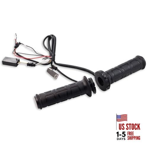 1 Pair 12V Motorcycle Heated Grips, 22 mm(7/8") Adjustable Power Electric Hot 