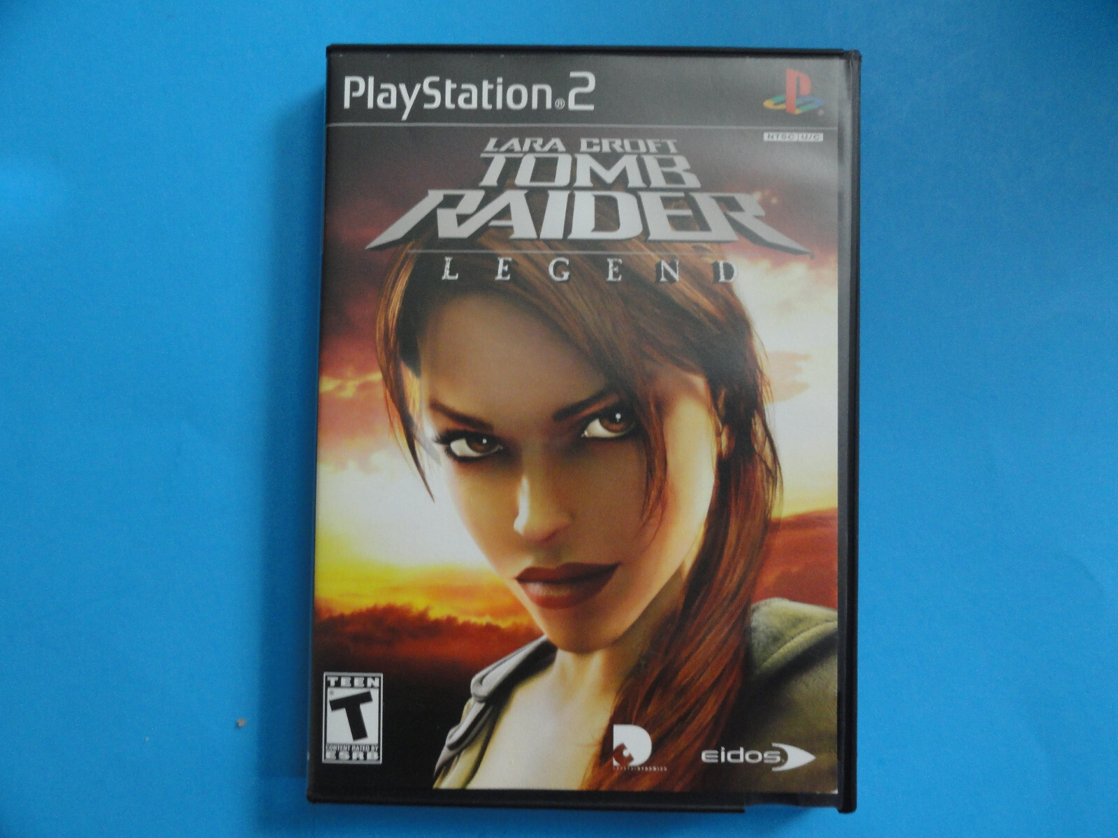 PS2 LARA CROFT TOMB RAIDER LEGEND - ORIGINAL COVER ART IN BLOCKBUSTER VIDEO CASE