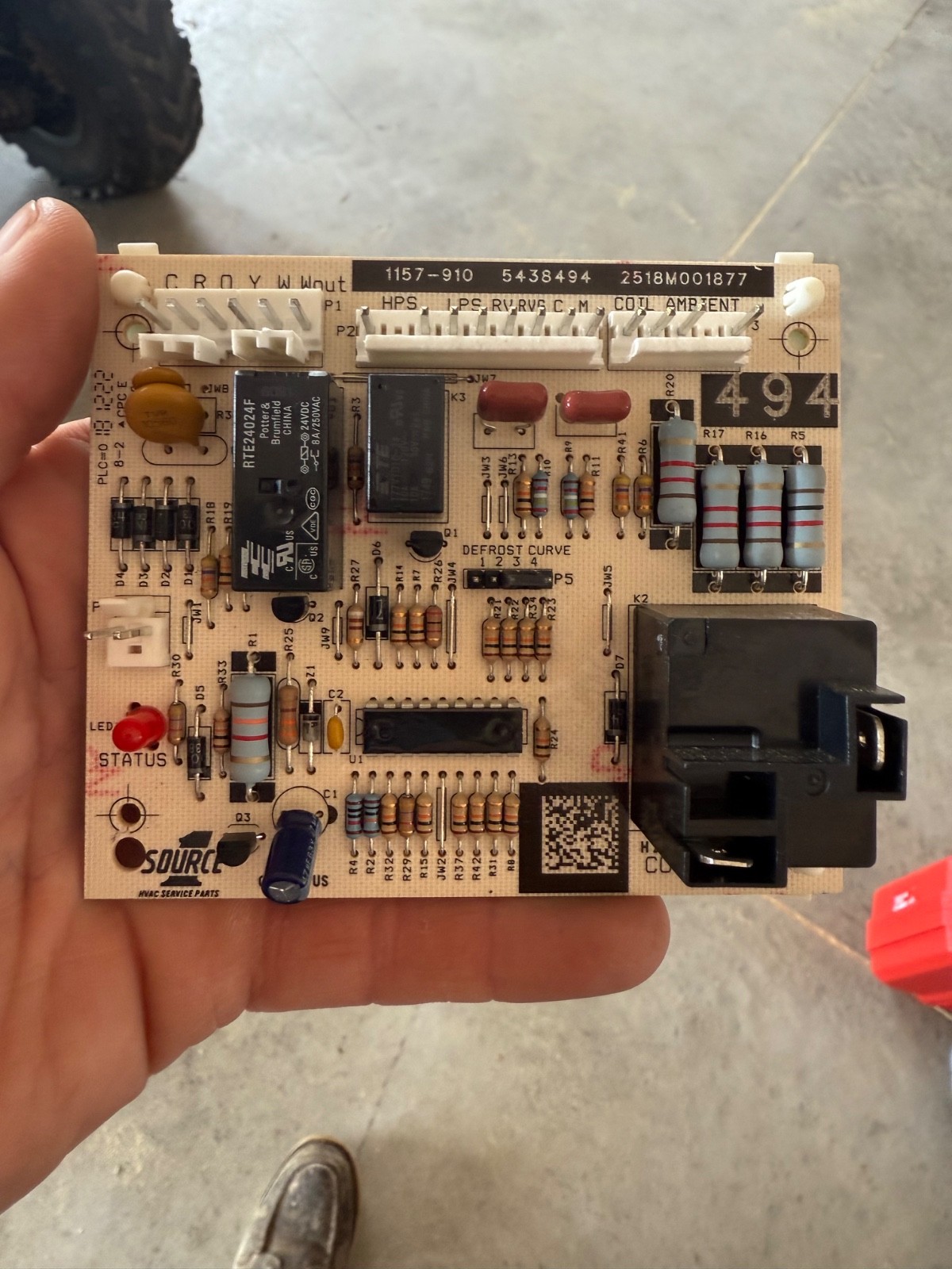 York 1157-910, 5438494, 2018M143530, Control Board, Defrost, Split Unit