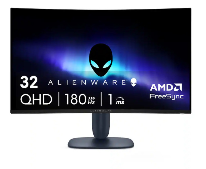 Alienware - AW3225DM 32" VA LED Curved QHD 180Hz 1ms FreeSync Gaming Monitor ...