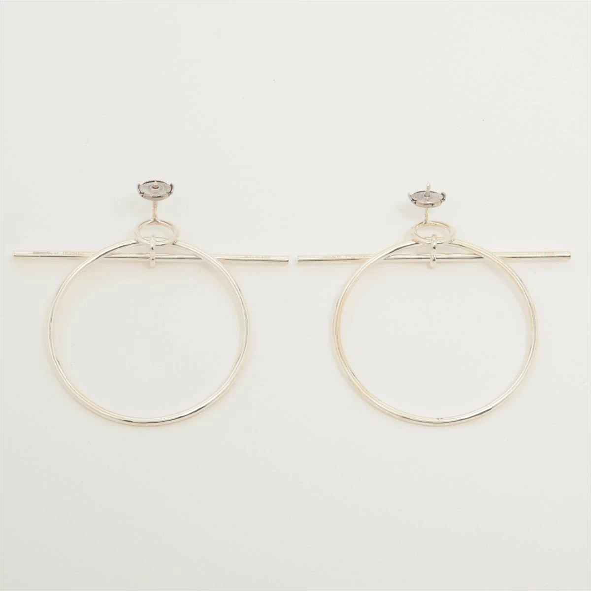 Used Hermes Loop MM 2025 Earrings (for both ears) 925 11.6g Silver