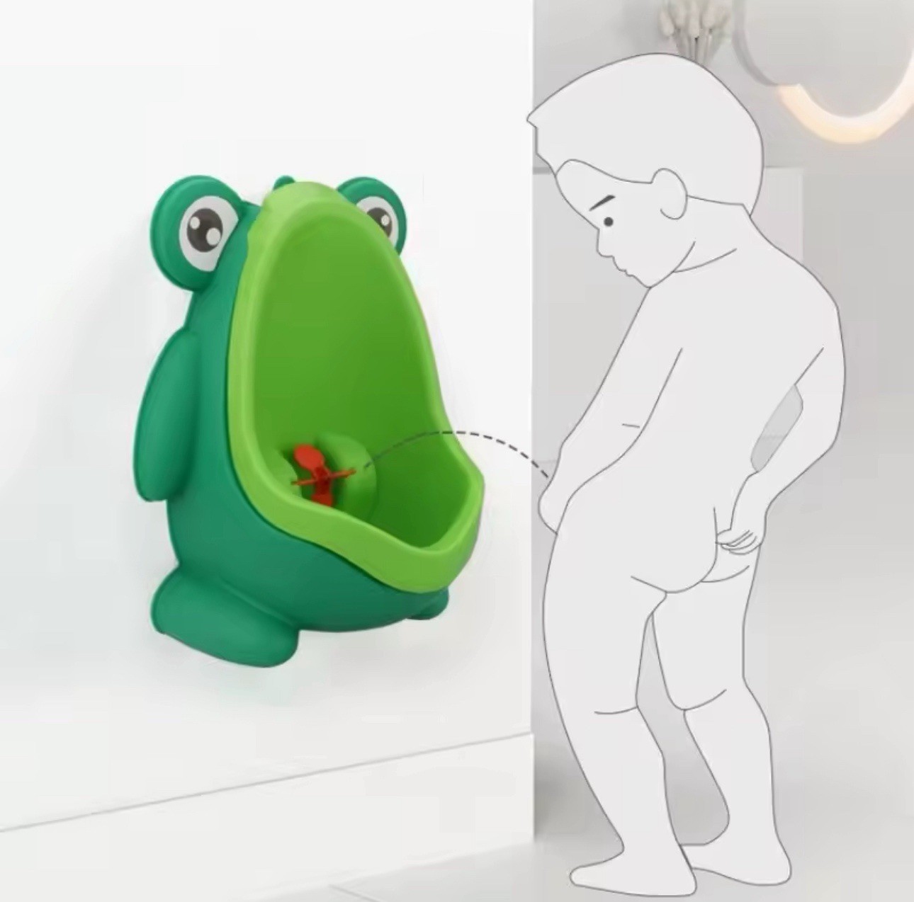 Kids Frog Potty Training Urinal Wall Mounted Toddler Pee Trainer