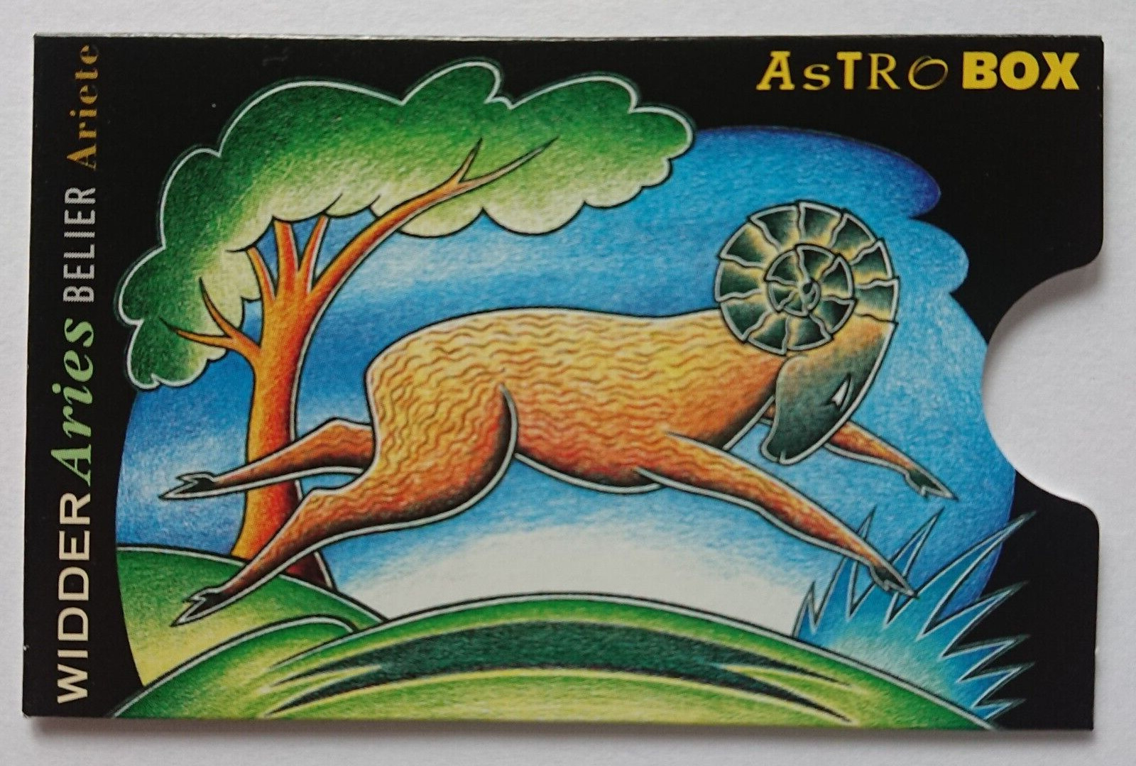 Card Holder Box Phone Card Bankkarte Ec Card Astrobox Zodiac Sign Aries