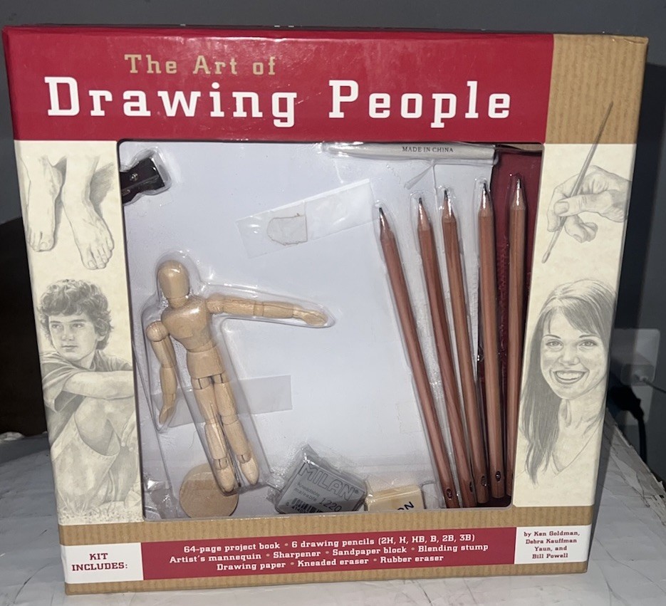 THE ART OF DRAWING PEOPLE KIT Artist Kit, Pencils, Mannequin, Erasers, Etc