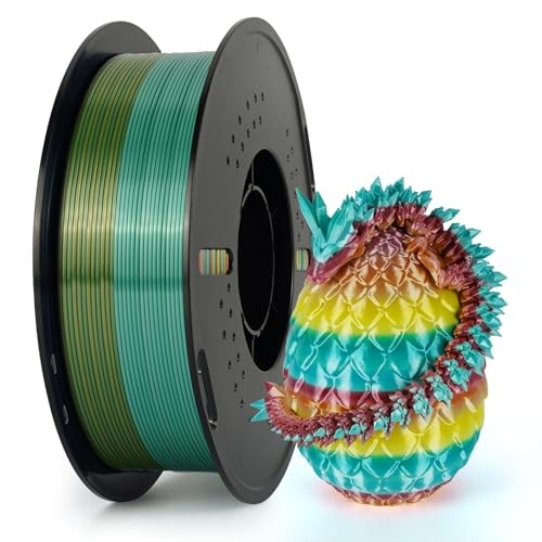  Rainbow PLA Filament 1.75mm, Fast Color Silk PLA 1kg Rainbow Silk Pla Macaron