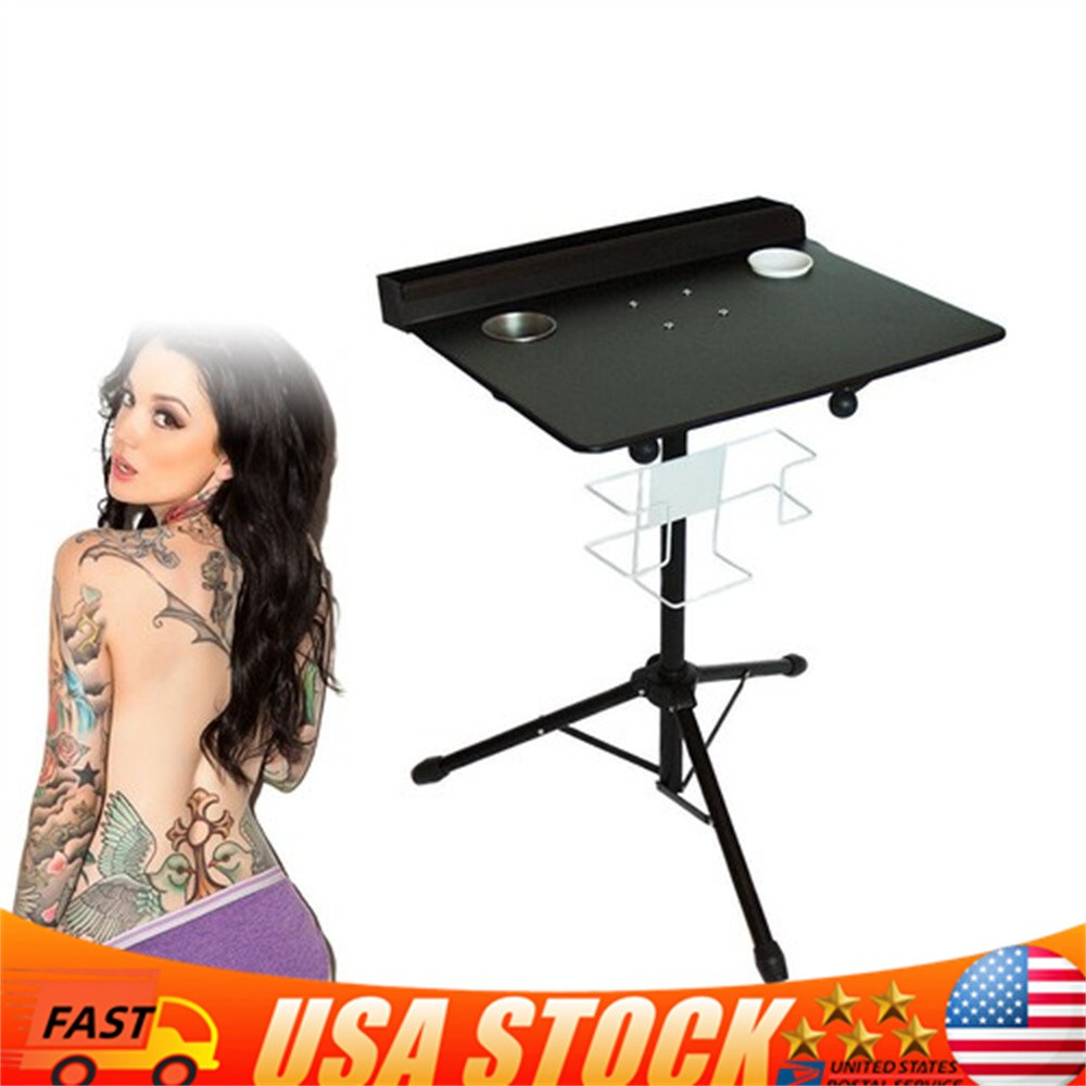 Adjustable Tattoo Workstation Tray Shop Portable Furniture Collapsible Equipment