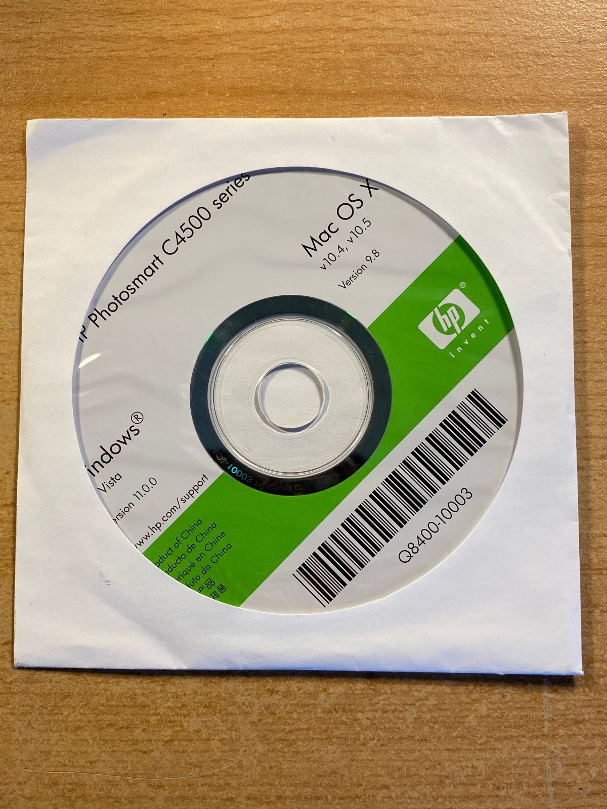 HP Photosmart C4500 Series Setup CD Win/Mac Q8400-100003 Drivers