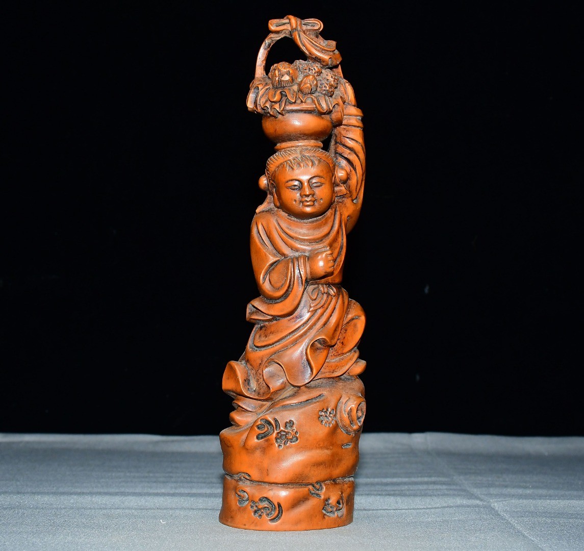 Exquisite Small Leaf Boxwood He Xiangu Ornament