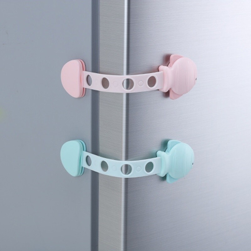 3pcs Baby Safety Lock Kids Door Drawer Fridge Cabinet Cupboard Fish Locks