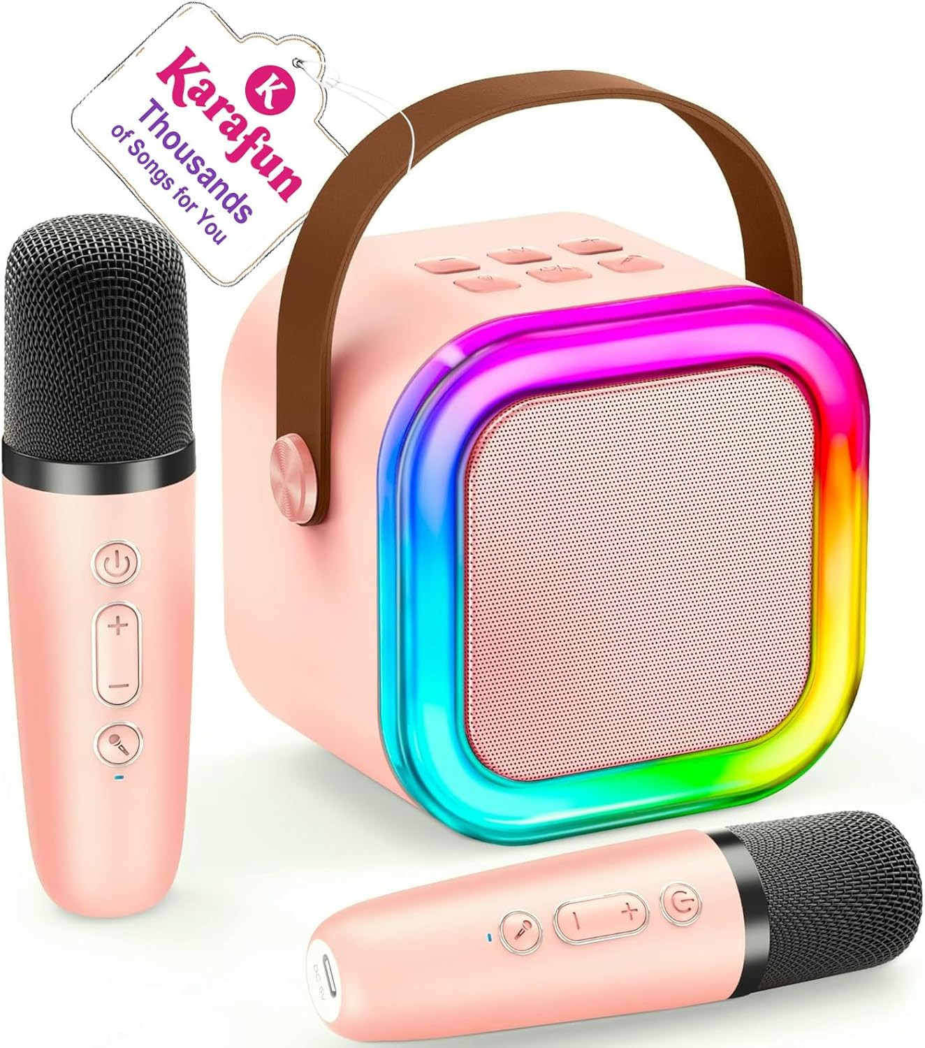 Kids Mini Karaoke Machine with 2 Wireless Mics - Perfect Birthday Gift!