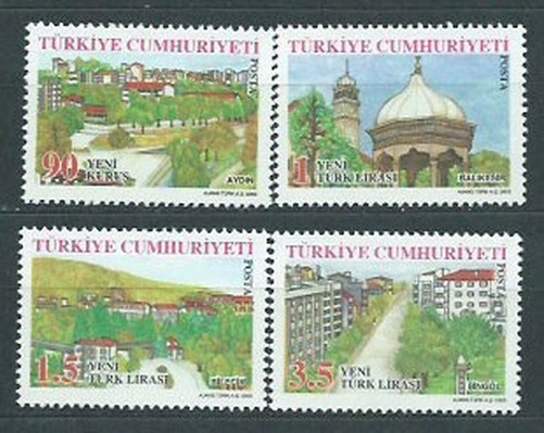 Turkey - Mail 2005 Yvert 3151/4 ** Mnh Turkish cities