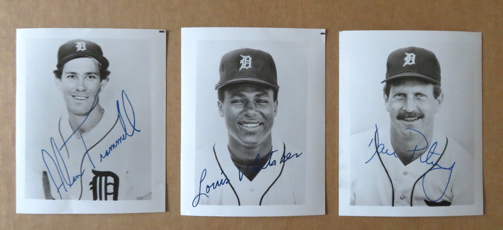 Detroit Tigers Shortstop  Alan Trammell - Lou Whitaker Dan Petry 4x5 Glossys