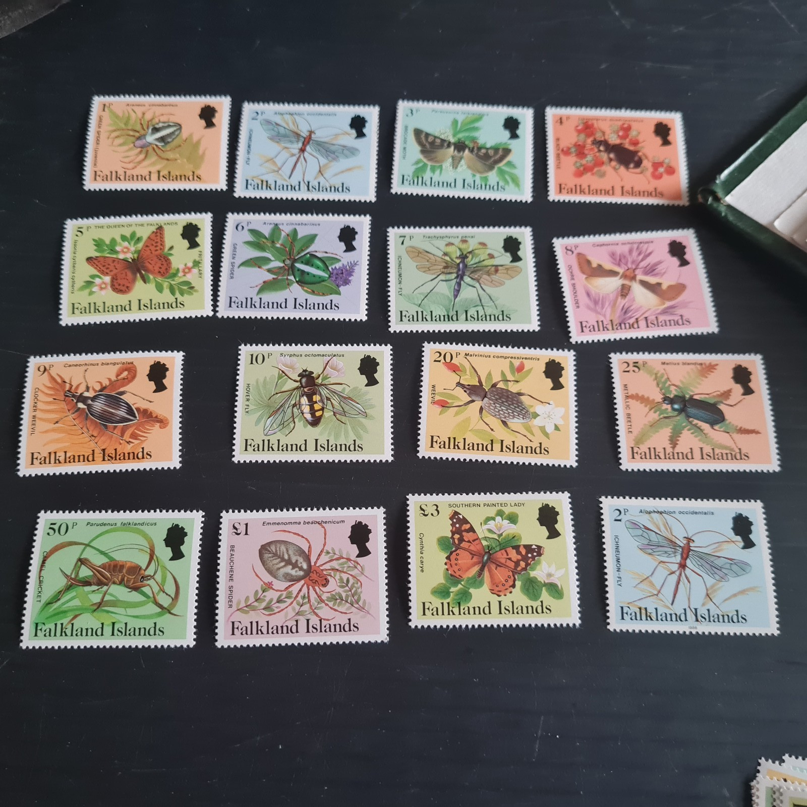 FALKLAND ISLANDS 1984 SG 469A-470B INSECTS AND SPIDERS  MNH