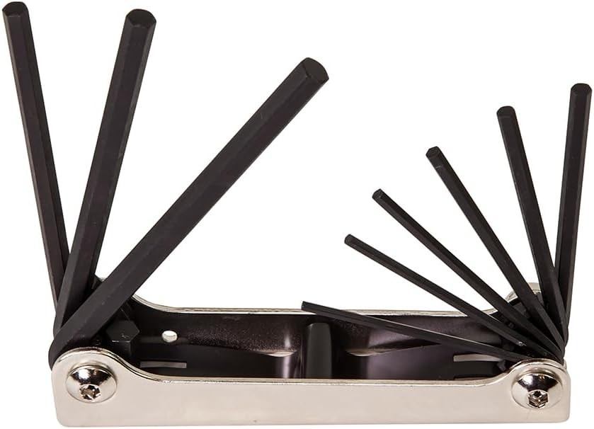 Folding Hex Key Set 9-Key SAE Sizes 70591