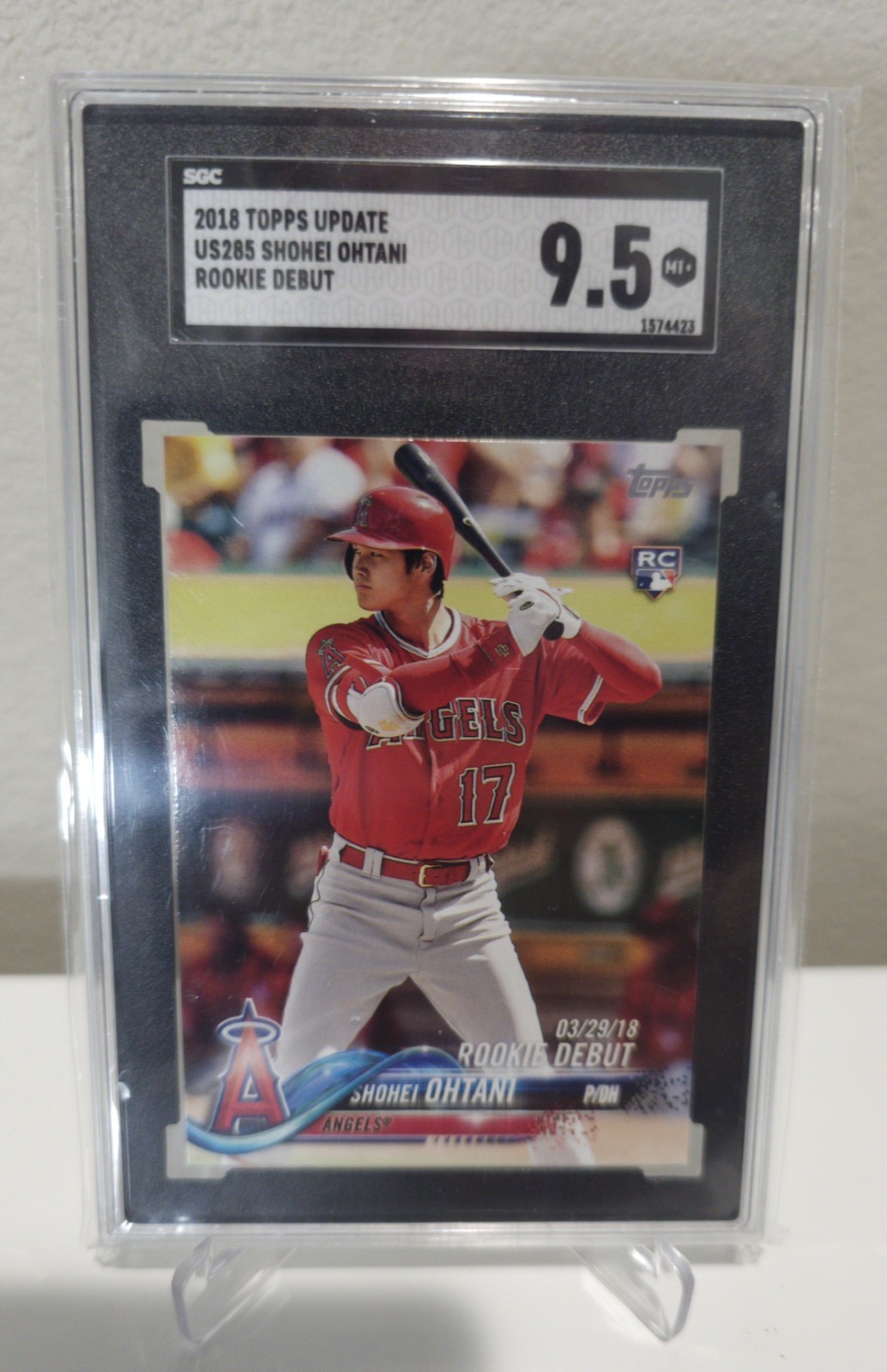 2018 Topps Update Rookie Debut Shohei Ohtani #US285 SGC 9.5 Mint+ Rookie RC