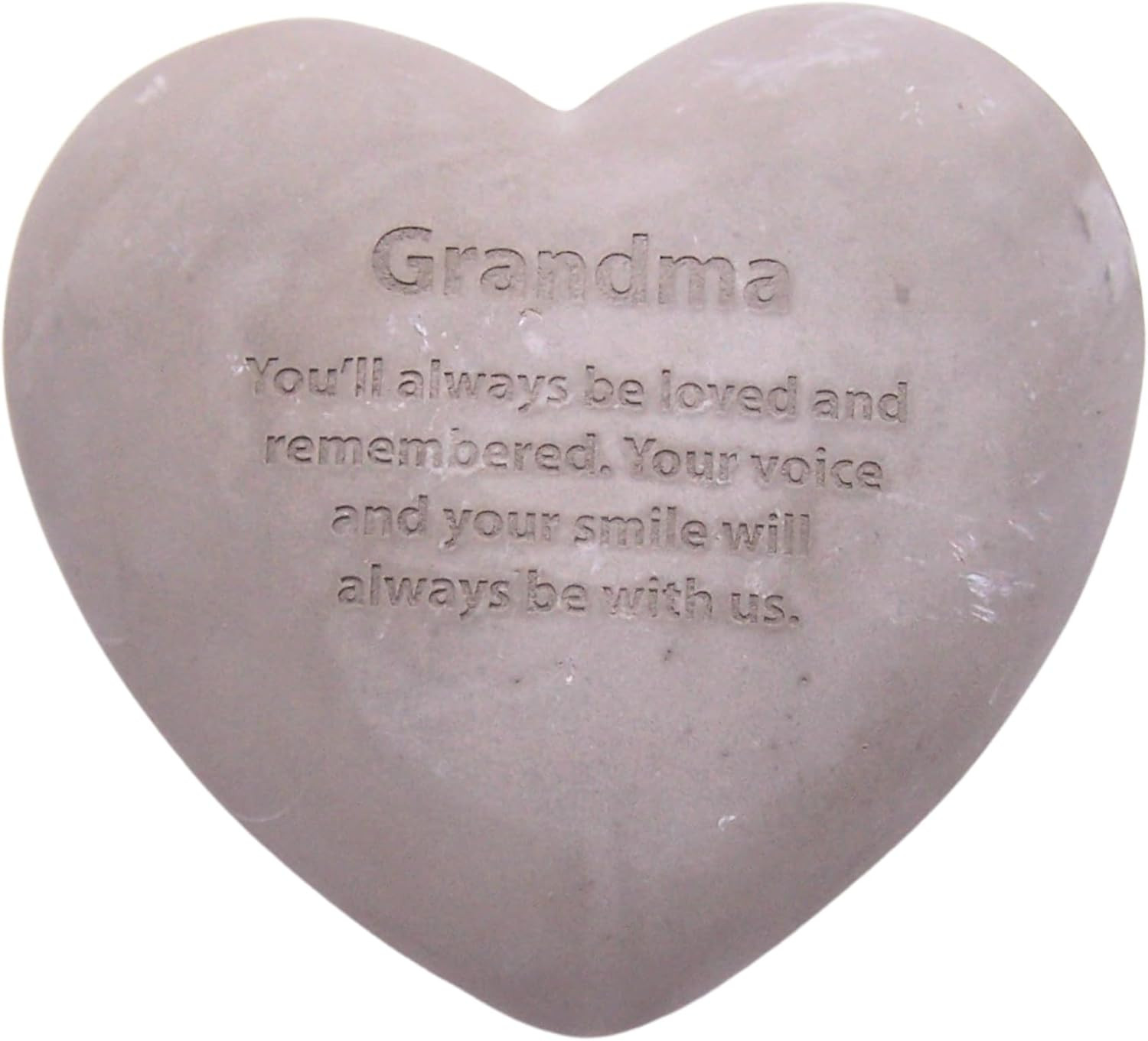 Heart Shaped Memorial Stone, Sympathy Gift, Remembrance Garden Accent, 6 Inches 