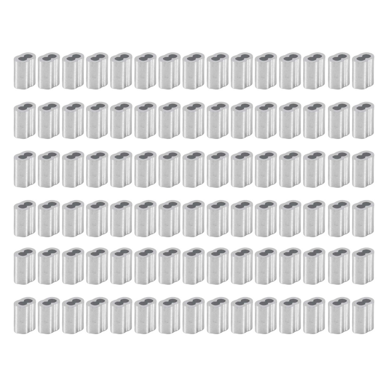 120x Aluminum Crimping Loop Sleeve for 2mm Diameter Wire Rope and Cable A5K7