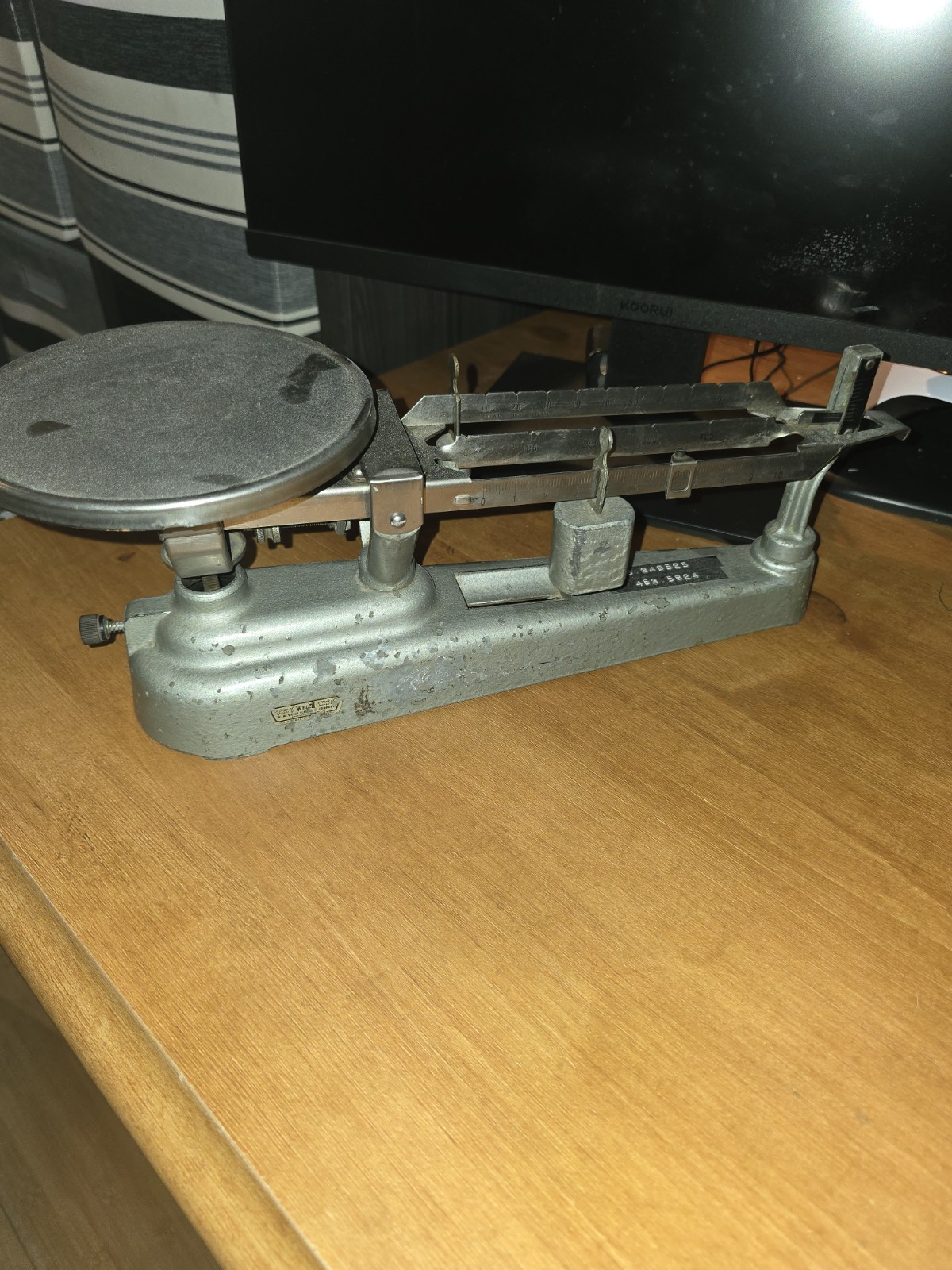 Vintage Welch Scientific Triple Beam Scale With Weights mfg USA