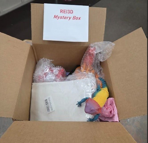 3D printed items and many other items.