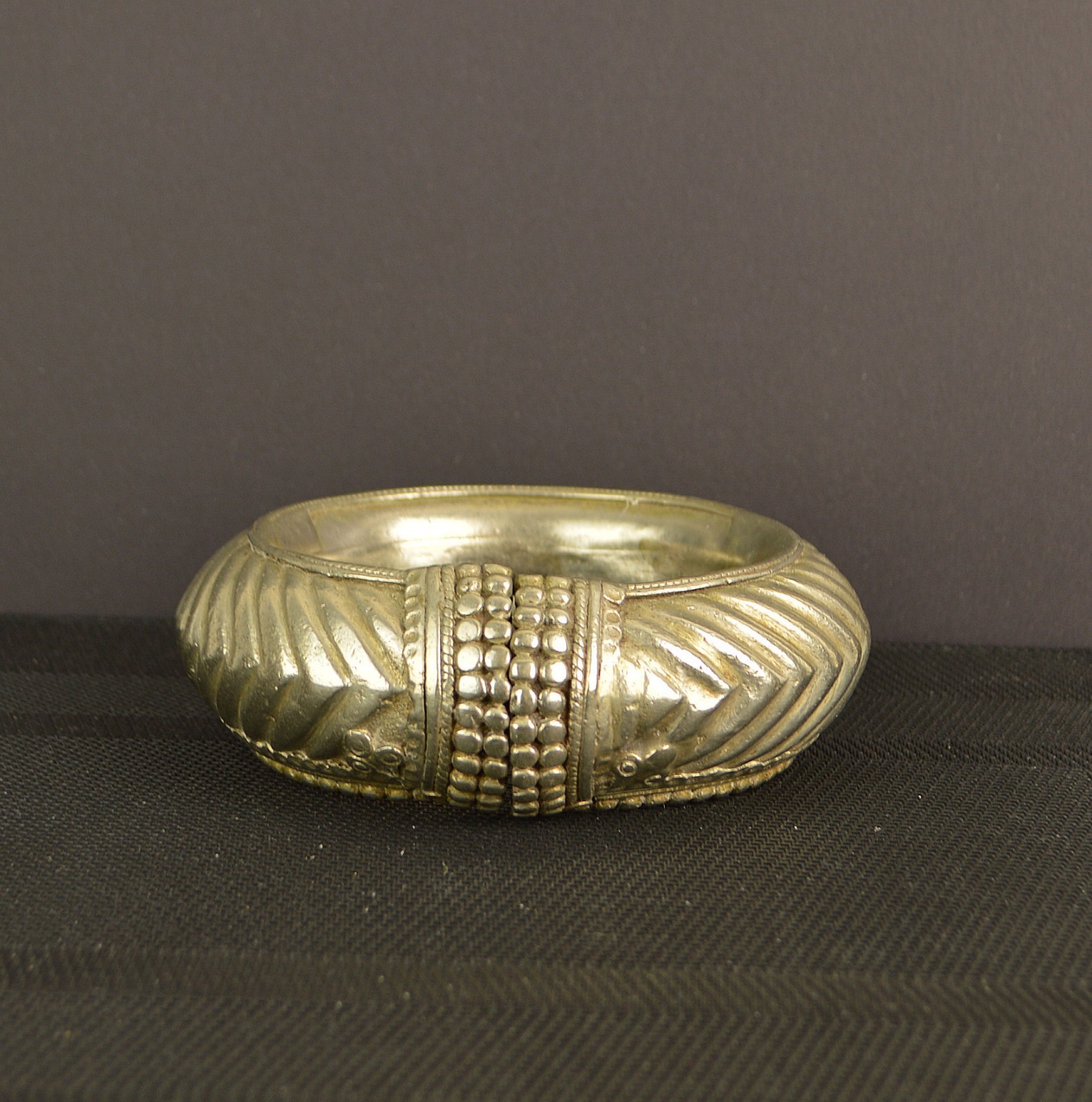 Antique East African Large Silver Alloy Bracelet