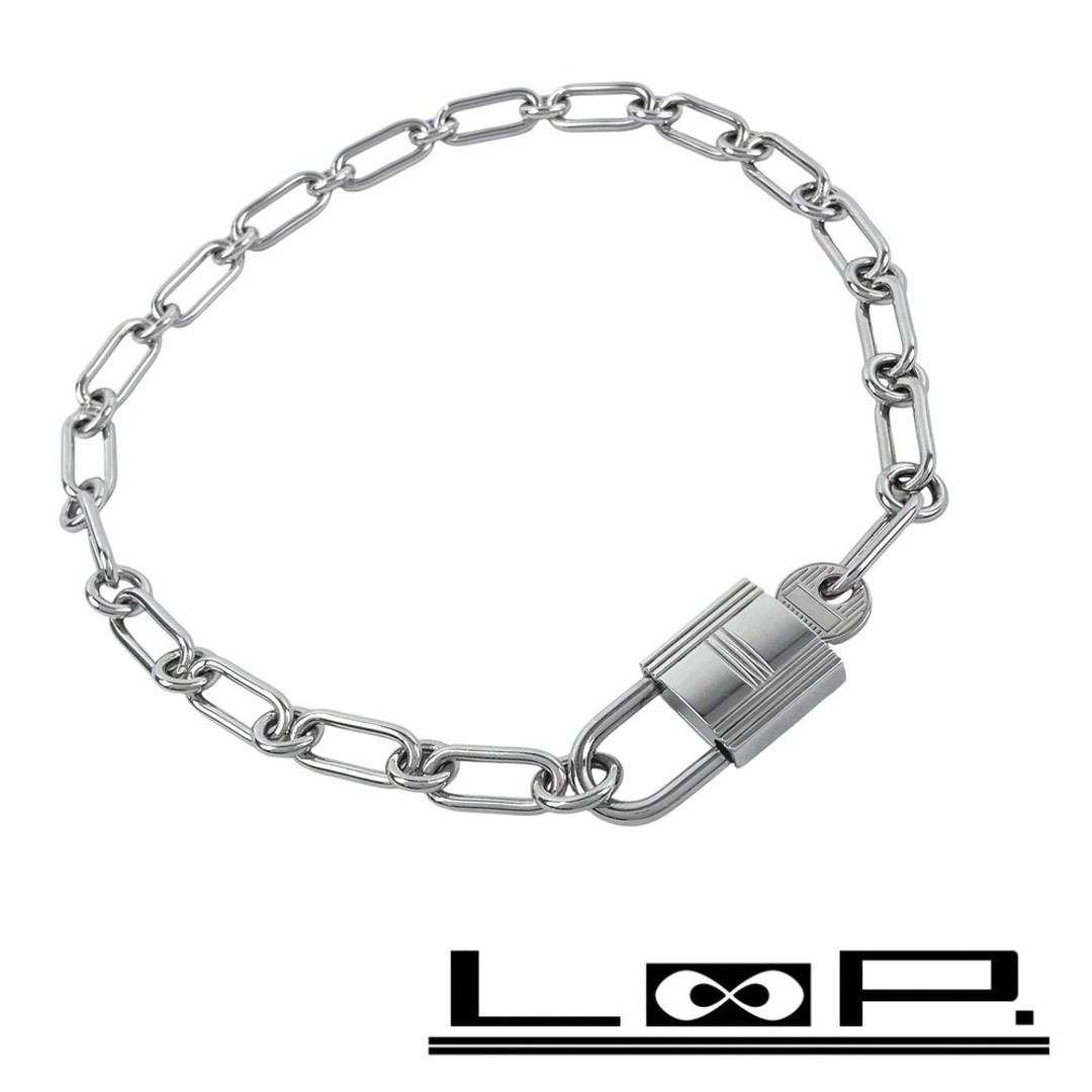 Hermes MOC Alpha Kelly Cadena Choker Accessory Silver SV925 5009168 Used LOOP-0