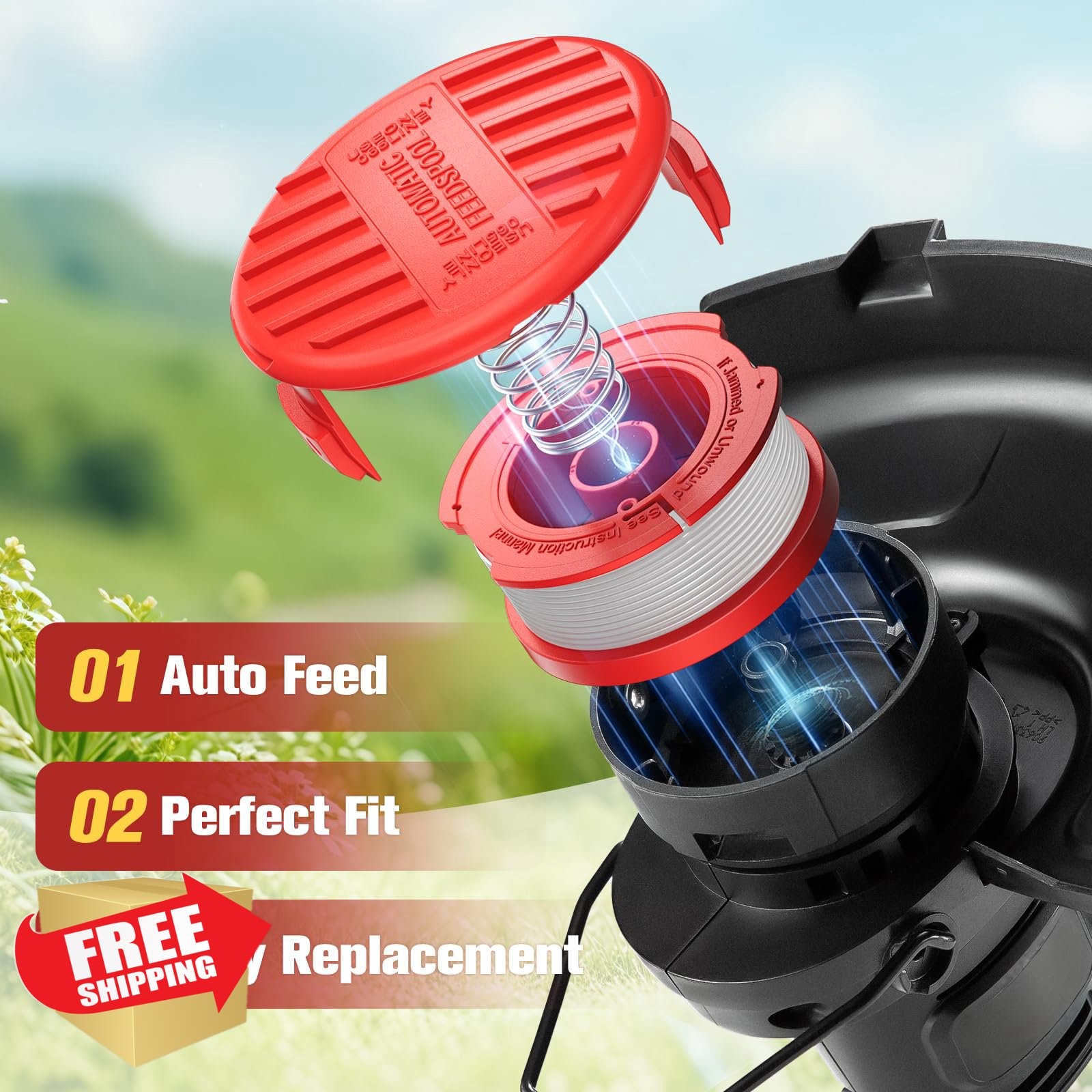 8 Pack Weed Eater String 0.065" 30Ft for Craftsman Trimmer Auto Feed Line