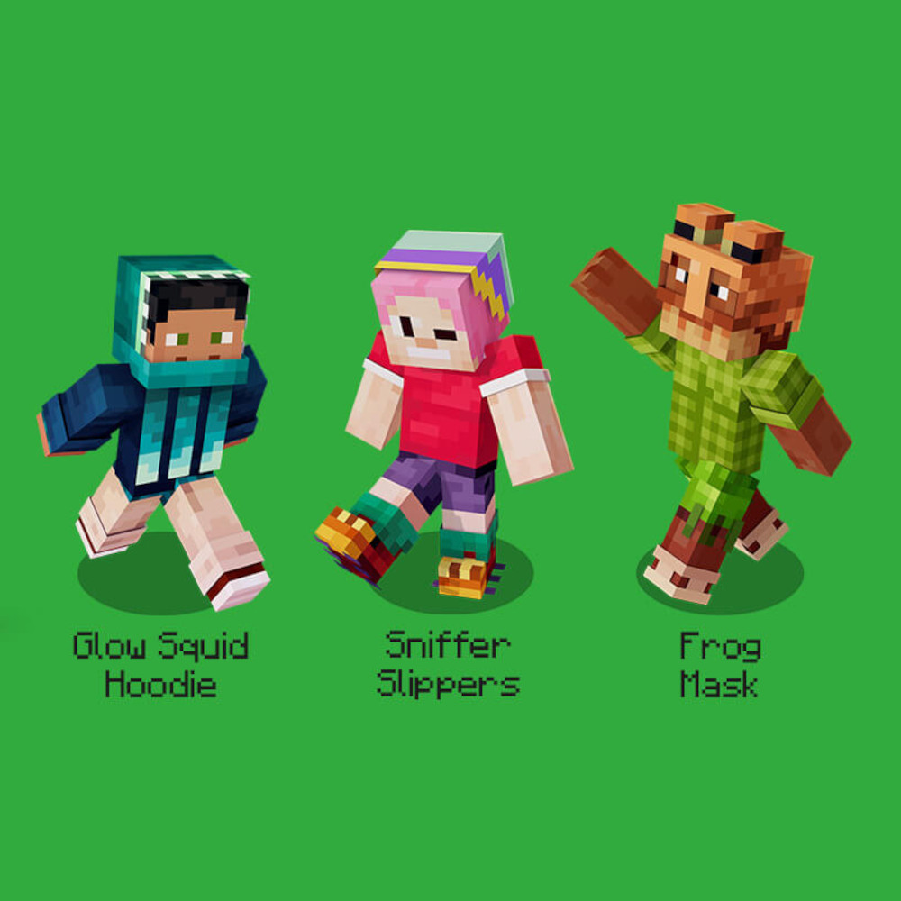 Minecraft Glow Squid Hoody, Sniffer Slippers, Frog Mask Kelloggs Bundle 2025