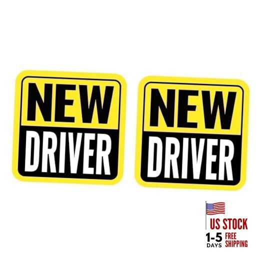 Student Driver Magnet, High-Visibility New S-3.54 inch A1-yellow/Black-new