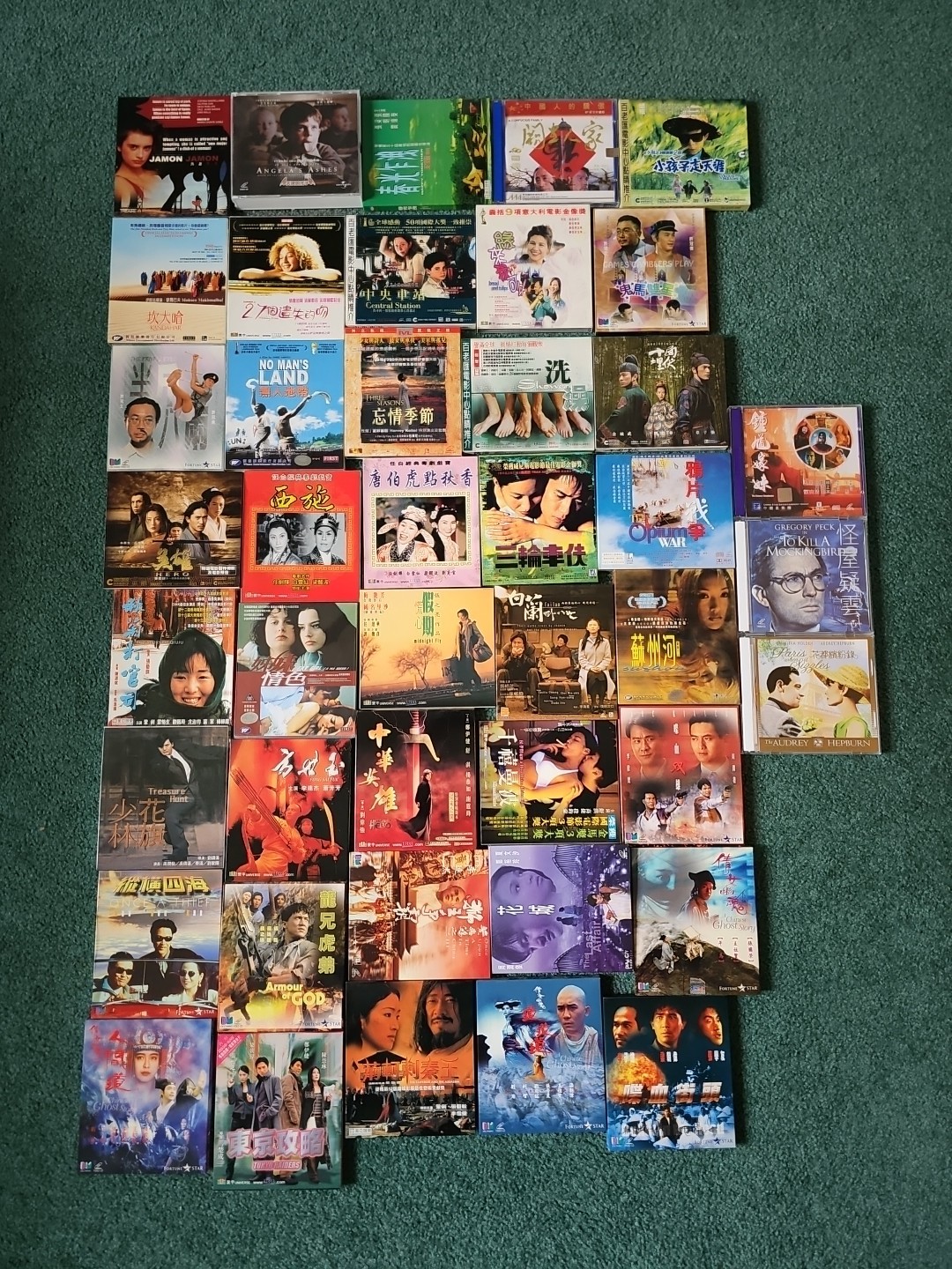 Lot of 43 VCD Chinese Cantonese Movies - Good Mixed Lot!  Tested, Very Clean