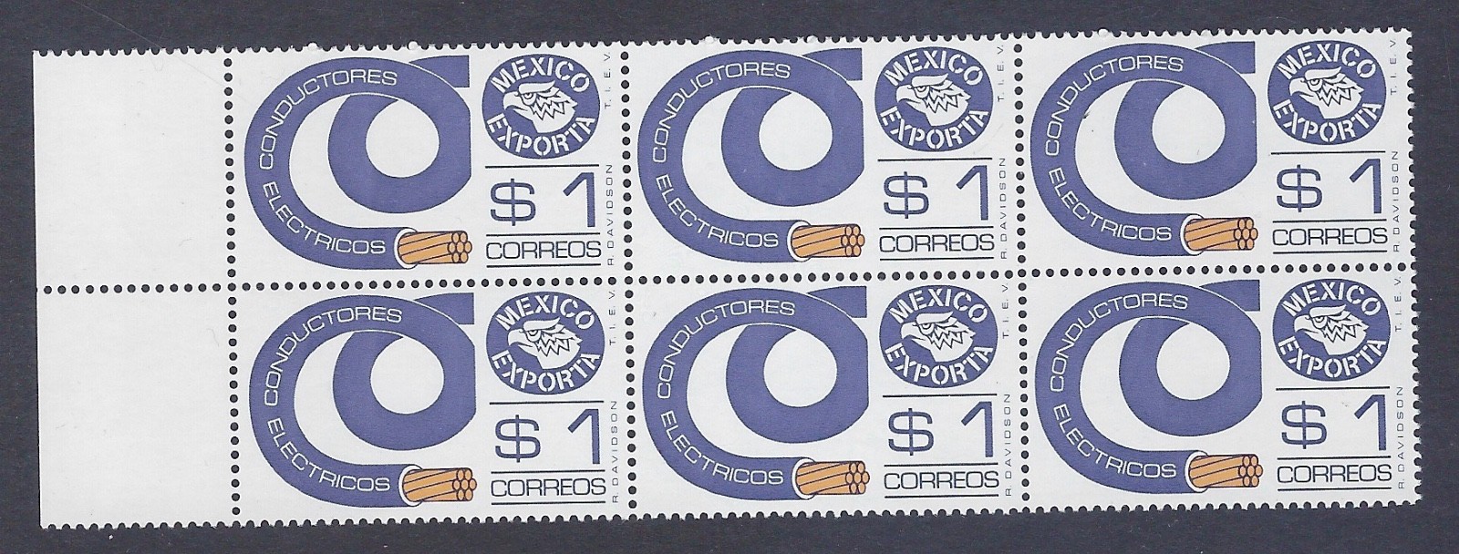 EXPORTA  $1.00  "Electric WIRES"  B6  SC#1114-Ex66  PPR #4 (E121d)