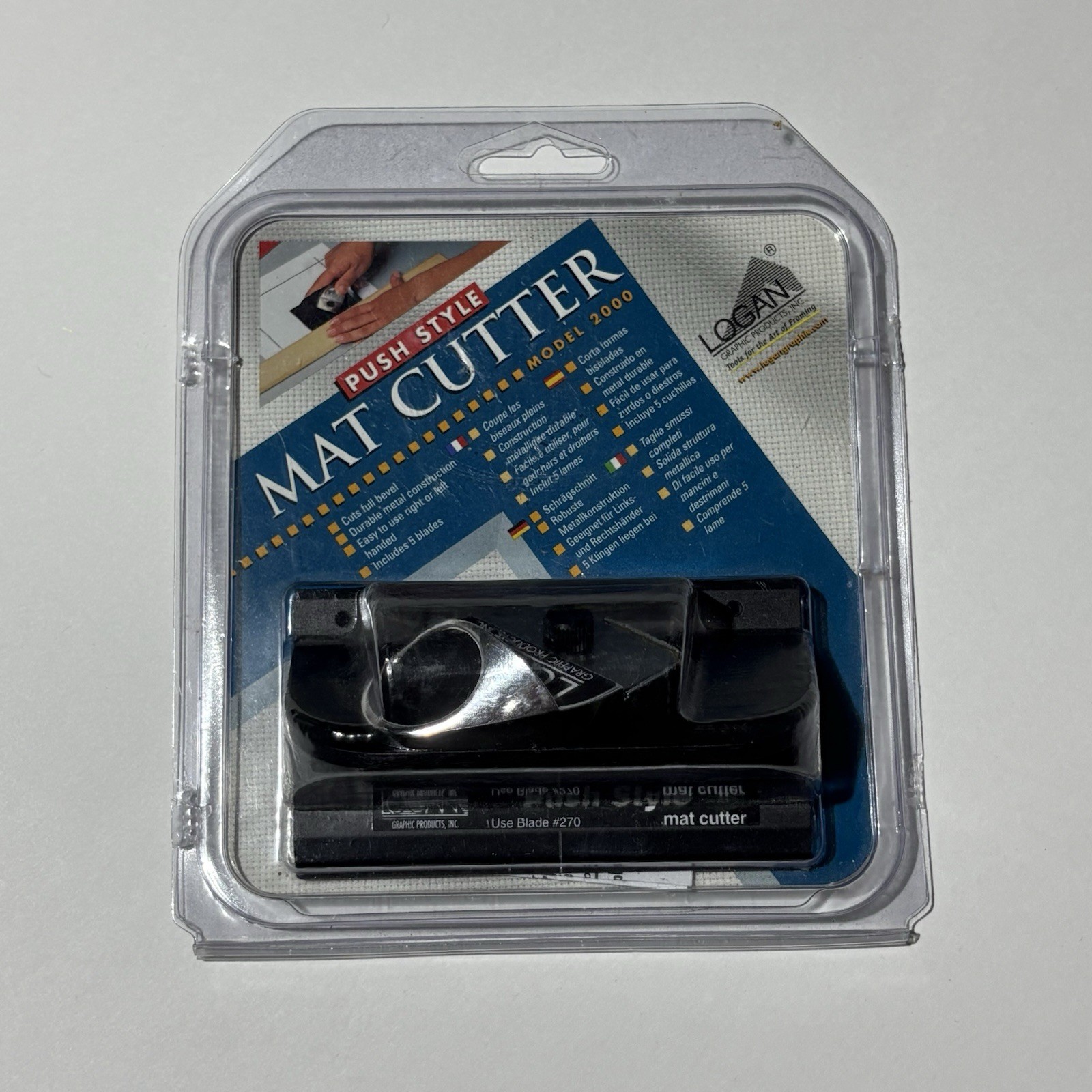 Logan Model 2000 Hand Held Push Style Mat Matte Cutter Blade #270 NEW