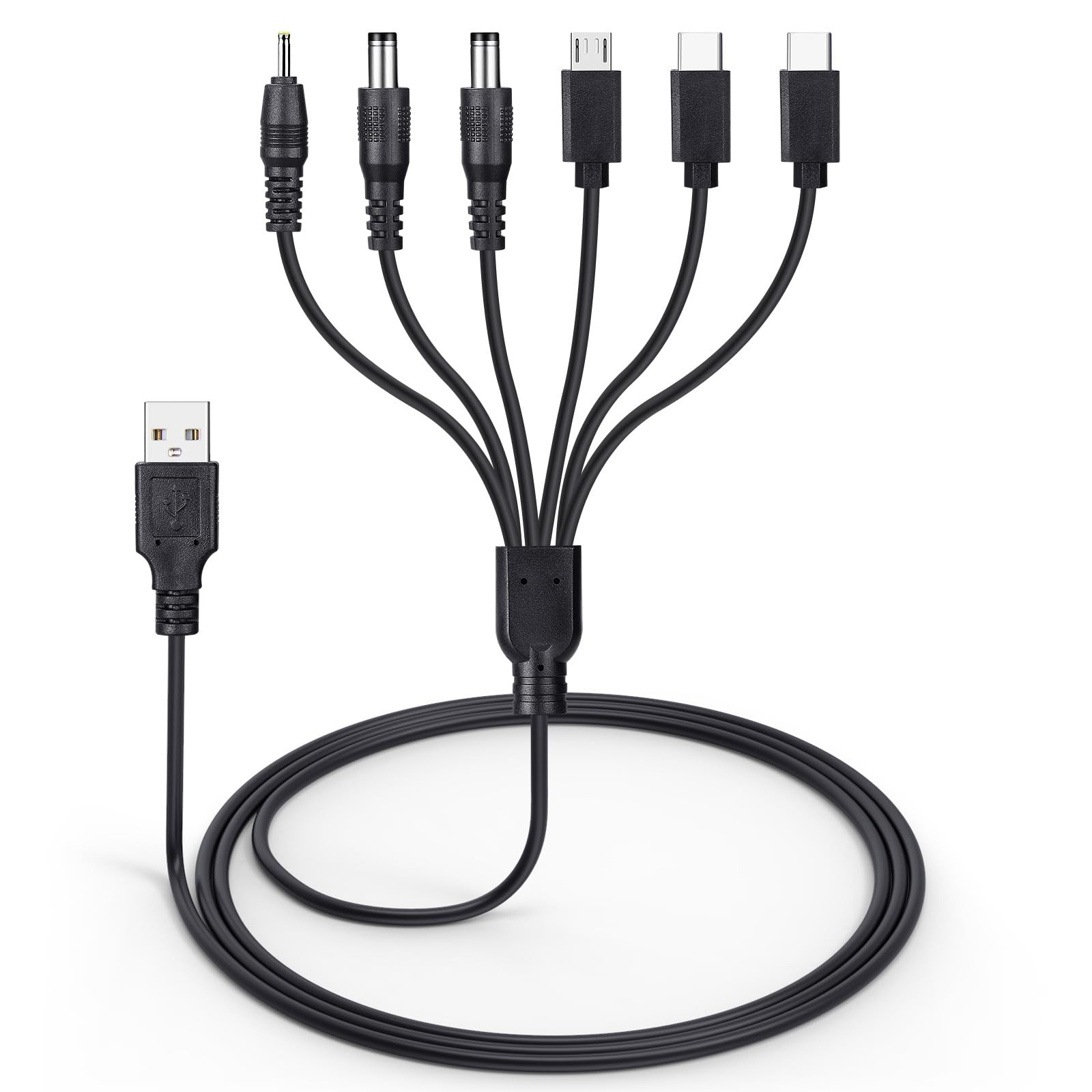 Charger for Bousnic Dog Shock 3.3 ft cable with 6 charging ports, Black 